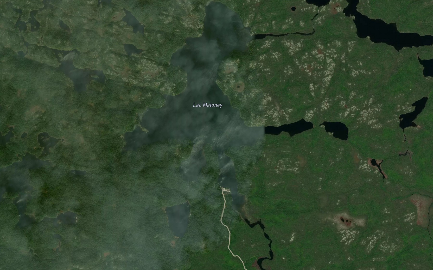 Satellite map of the Lac Maloney