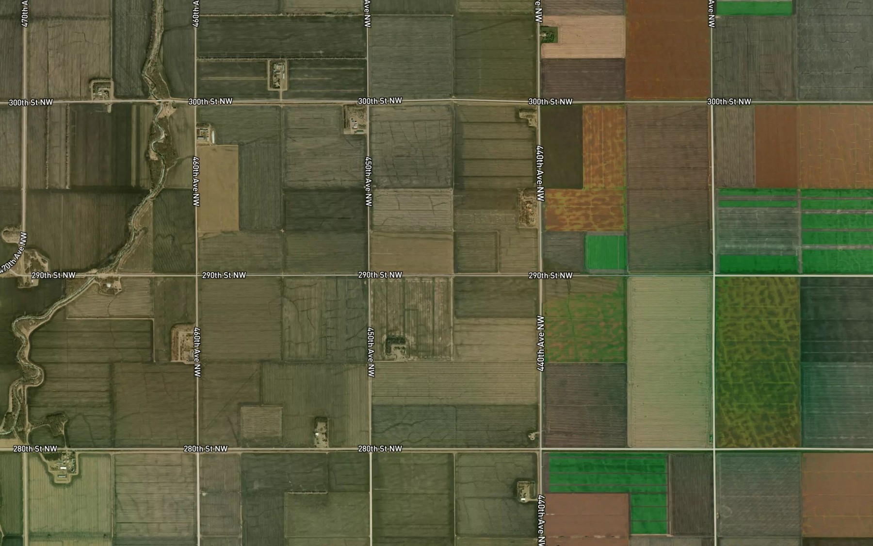 Satellite map of the County Ditch Number Thirtyeight