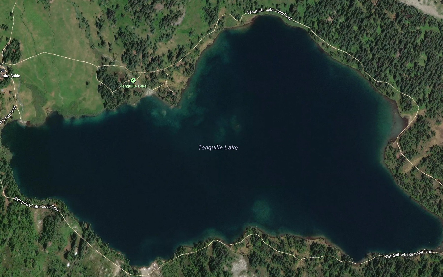 Satellite map of the Tenquille Lake