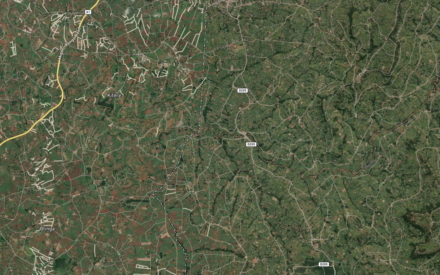 Satellite map of the Nyangweta