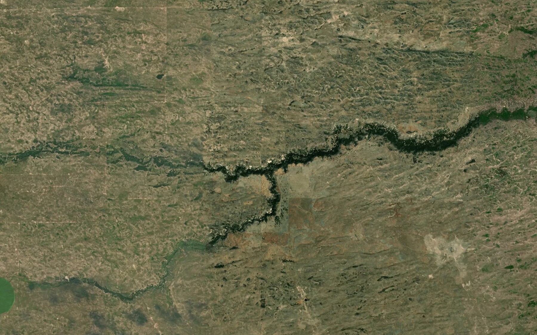 Satellite map of the South Fork Fairfield Creek