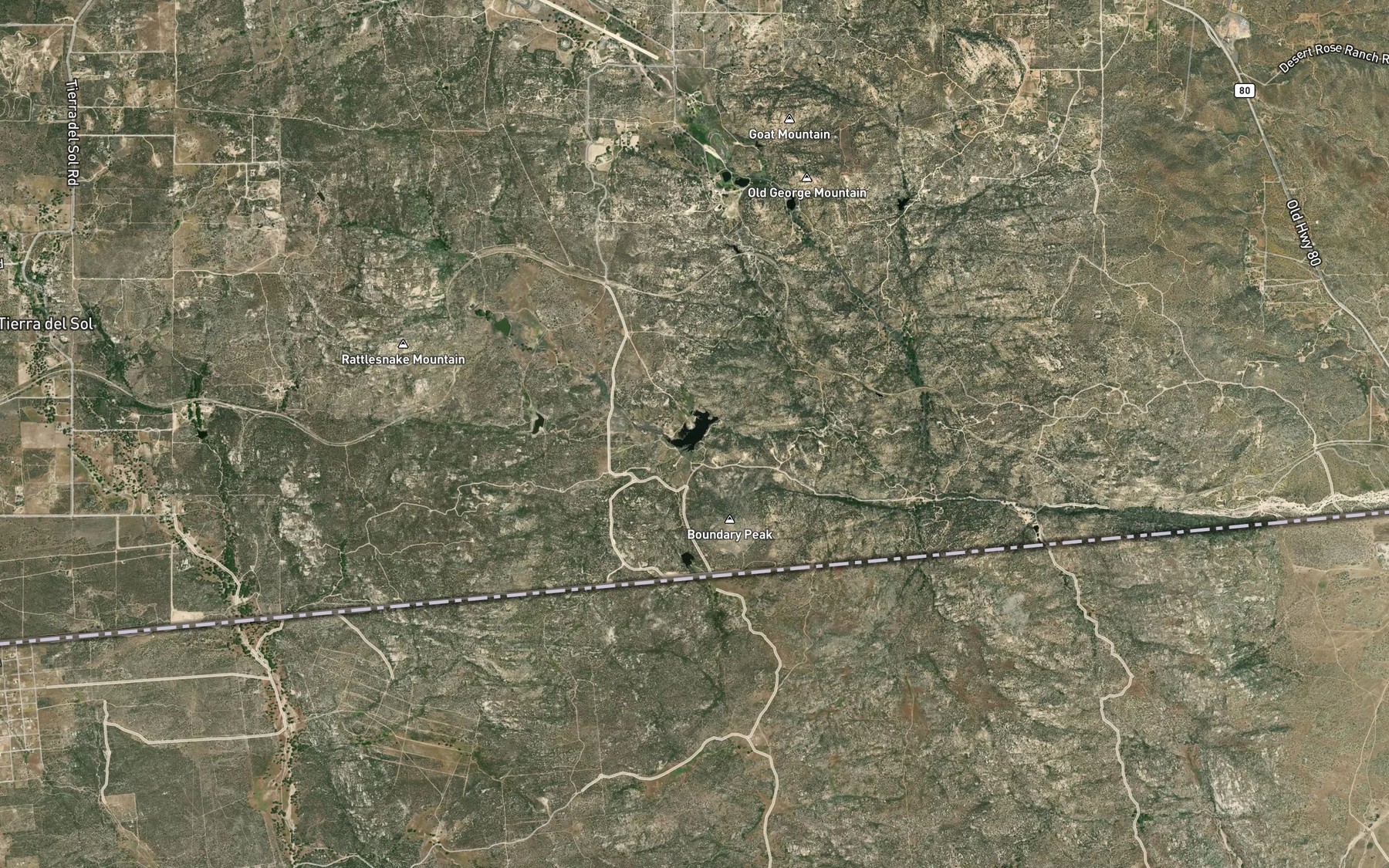 Satellite map of the Lake Domingo