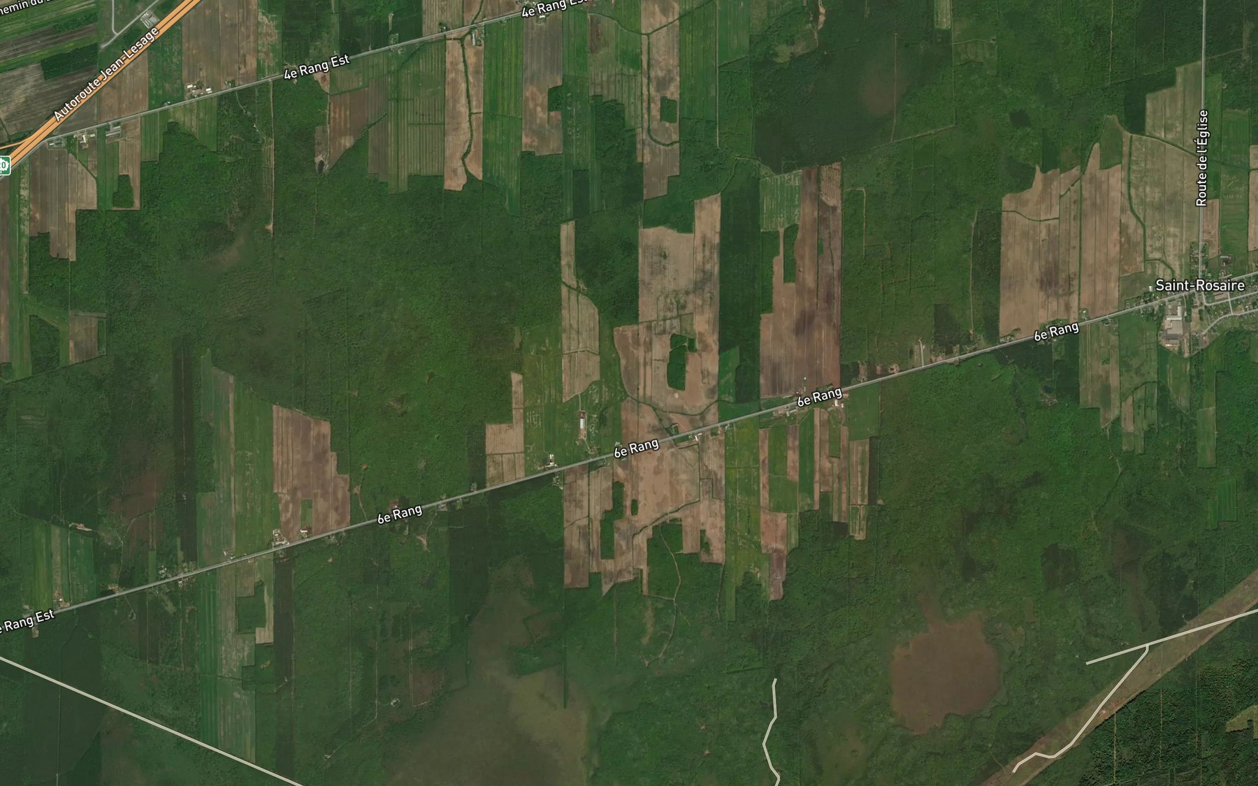 Satellite map of the Ruisseau Bineau