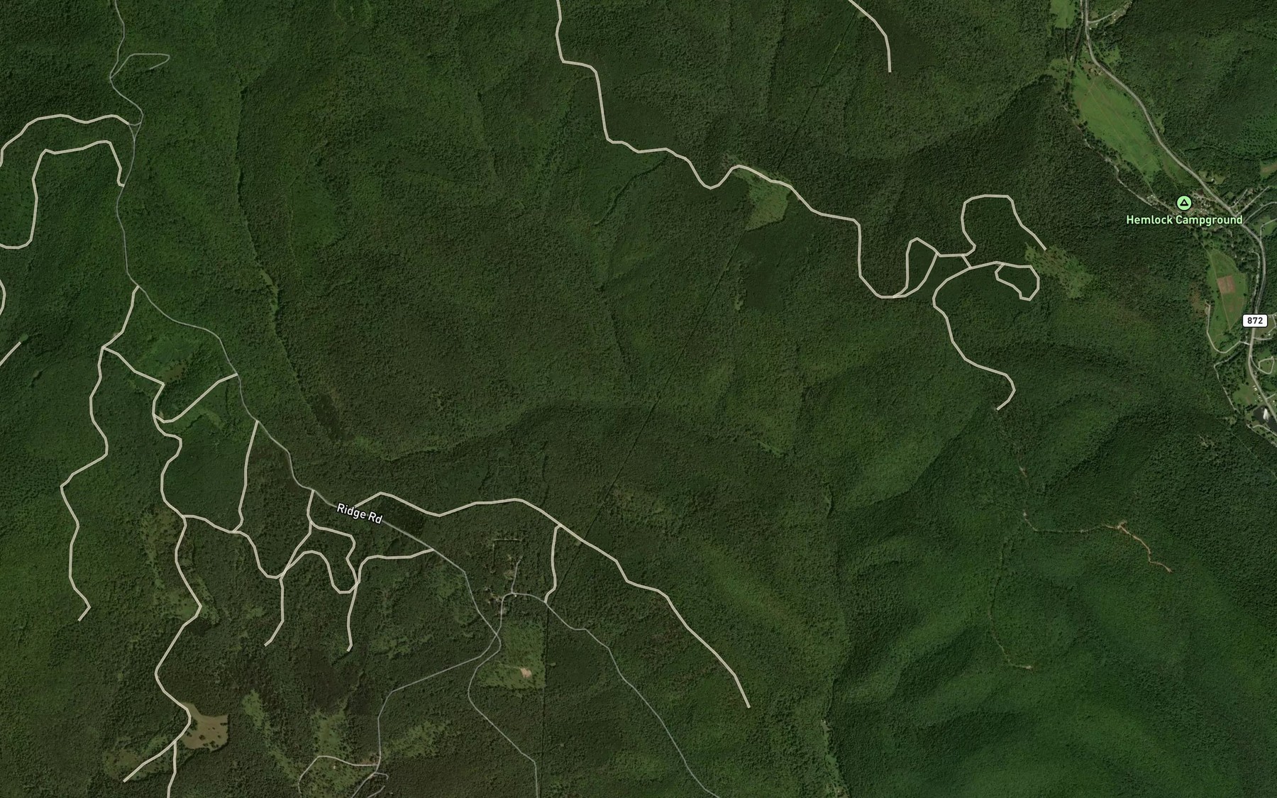 Satellite map of the Right Branch Bailey Run