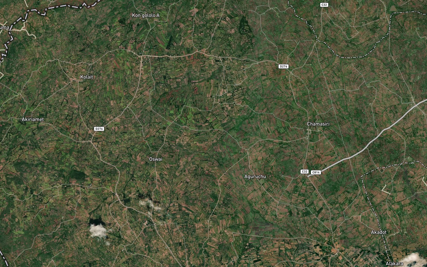 Satellite map of the Katelepai
