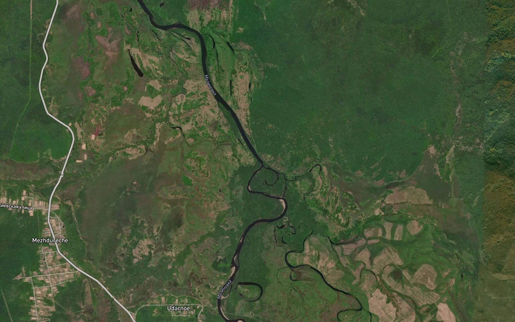 Satellite map of the Titovka