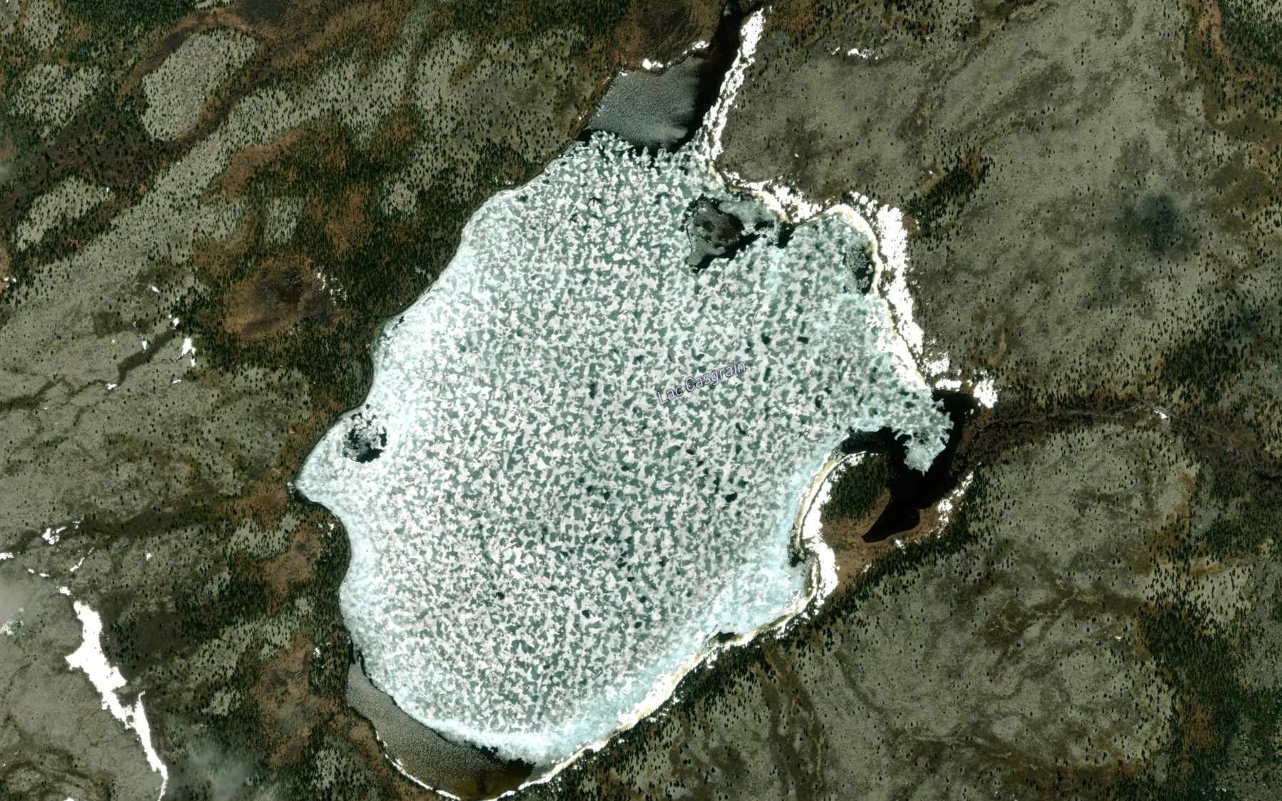 Satellite map of the Lac Casgrain