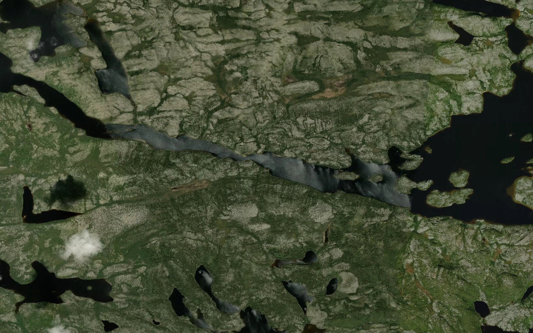 Satellite map of the Lac Chinusas Kuskipis