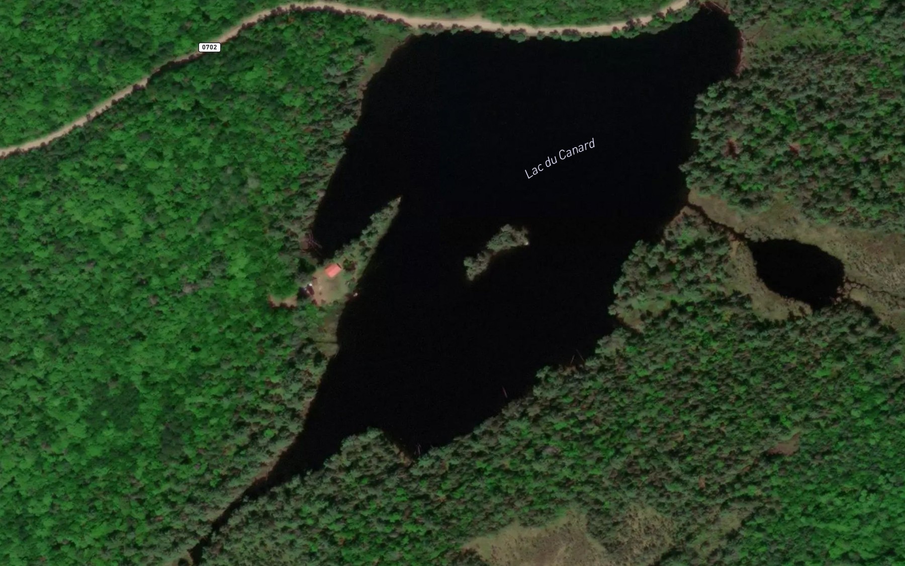 Satellite map of the Lac du Canard