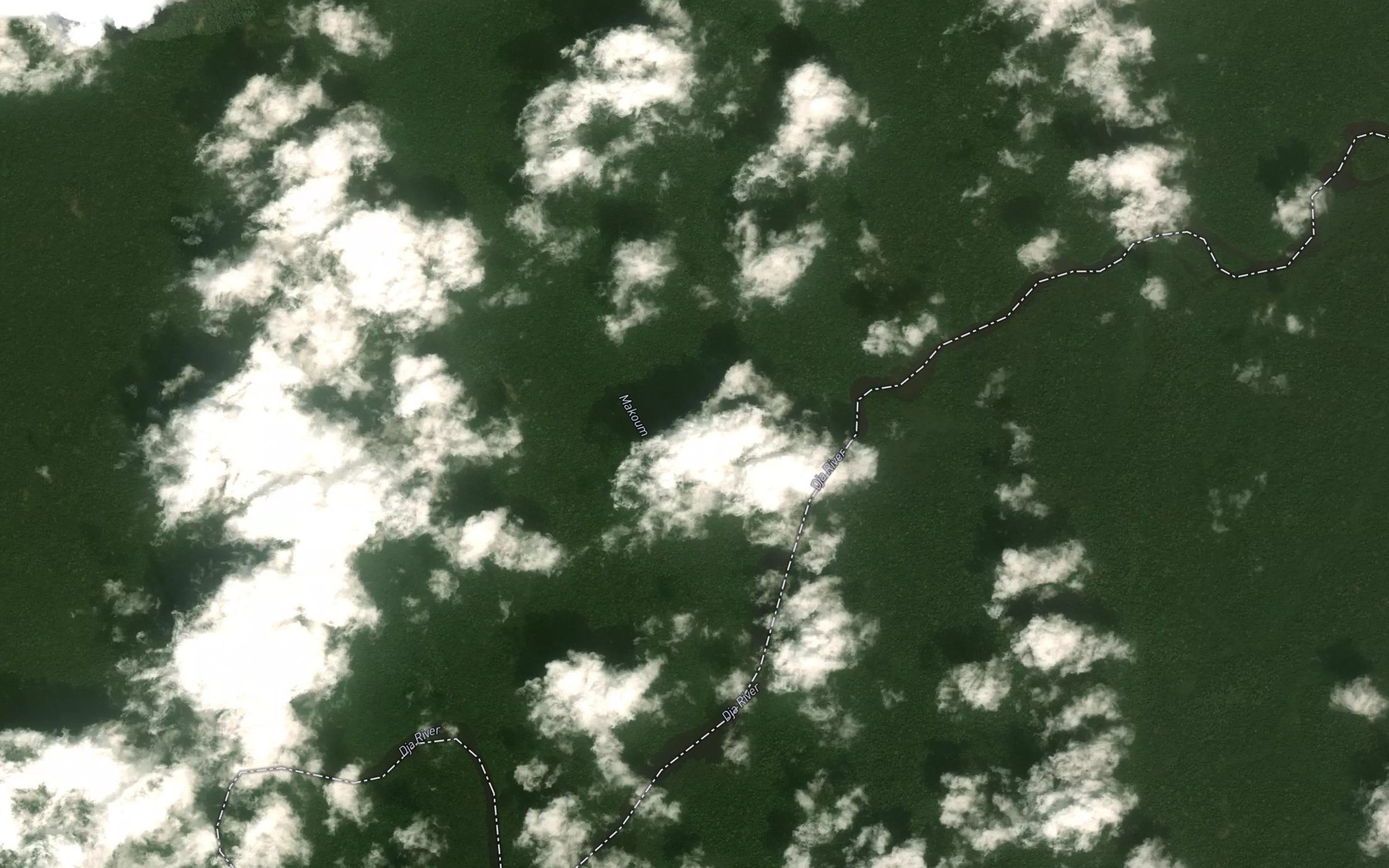 Satellite map of the Makoum
