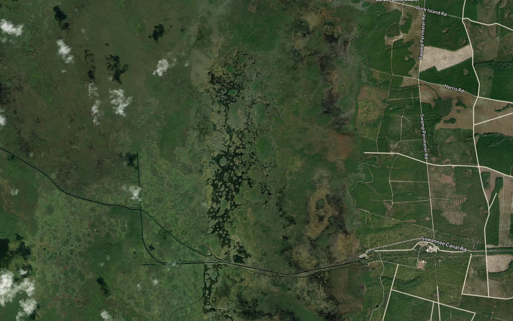 Satellite map of the Jack Lake