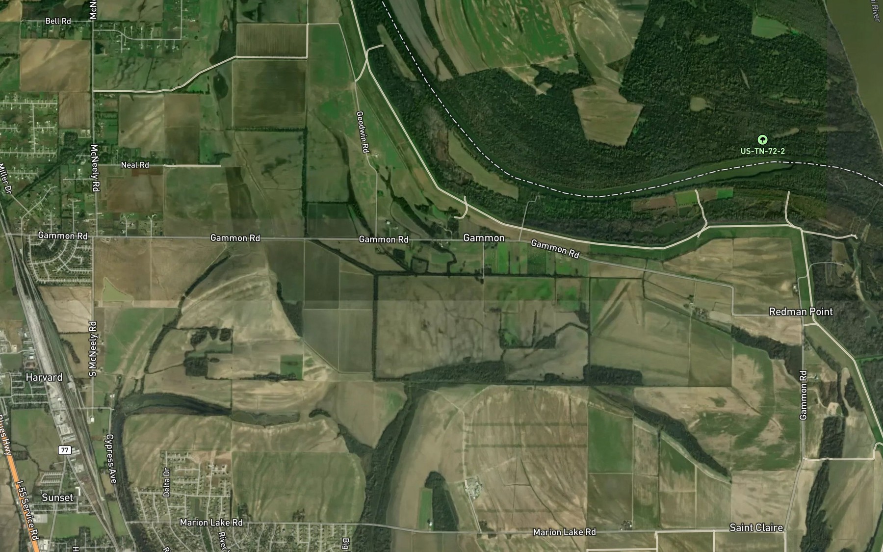 Satellite map of the Ditch Number 5