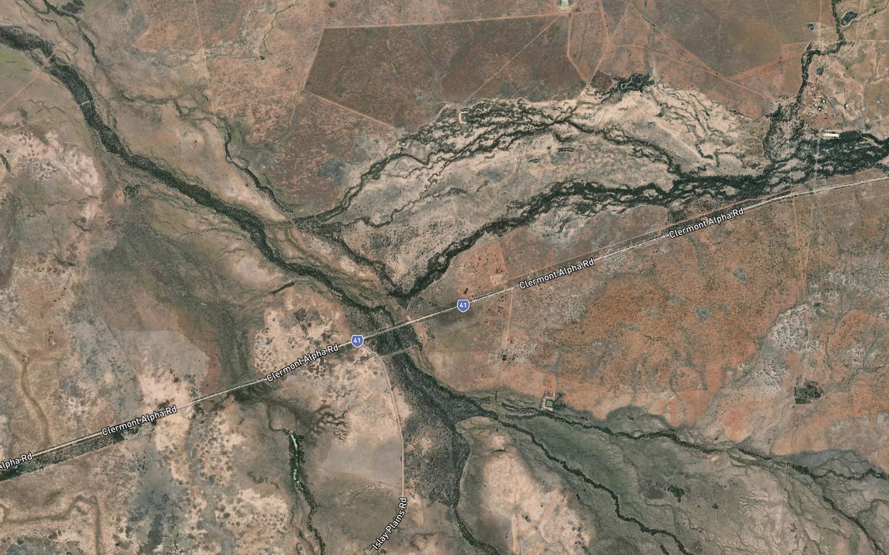 Satellite map of the Sunny Hills Creek