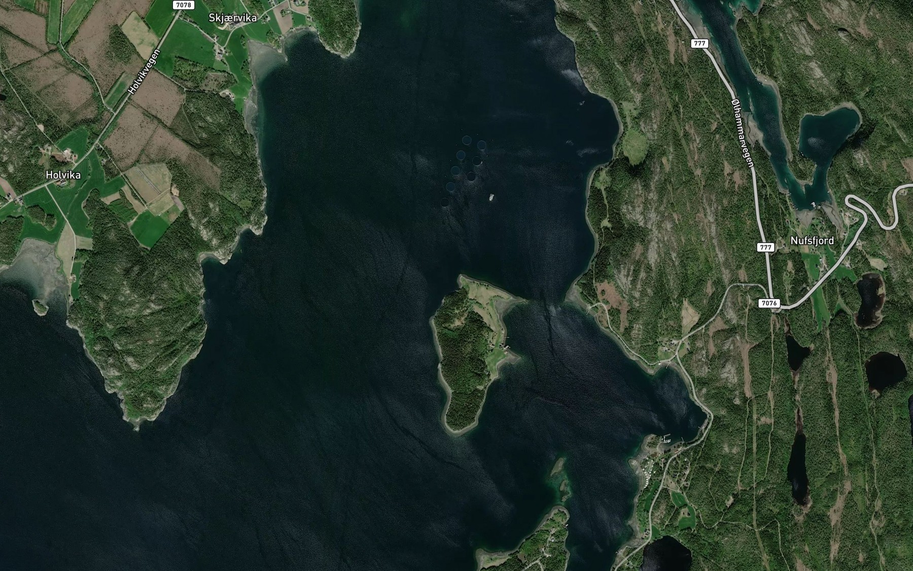 Satellite map of the Kjelvika