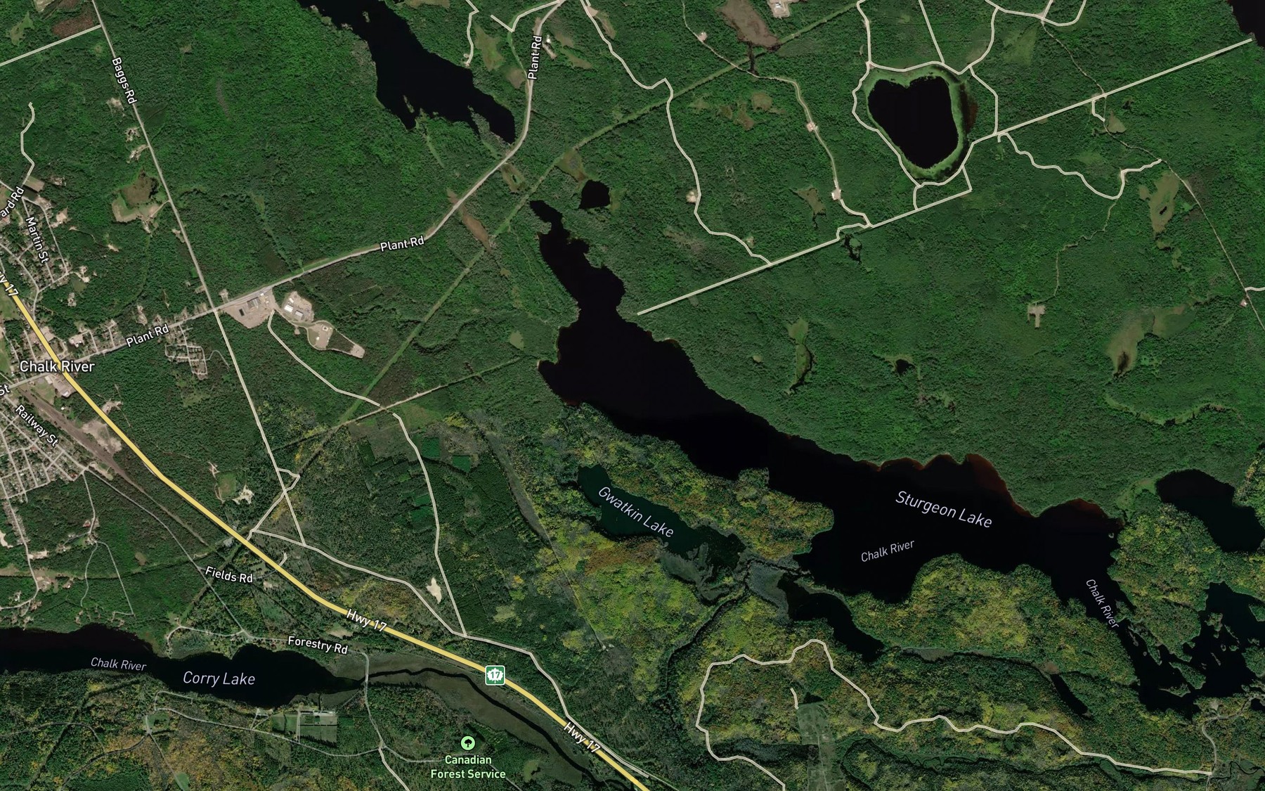 Satellite map of the Pumphouse Creek