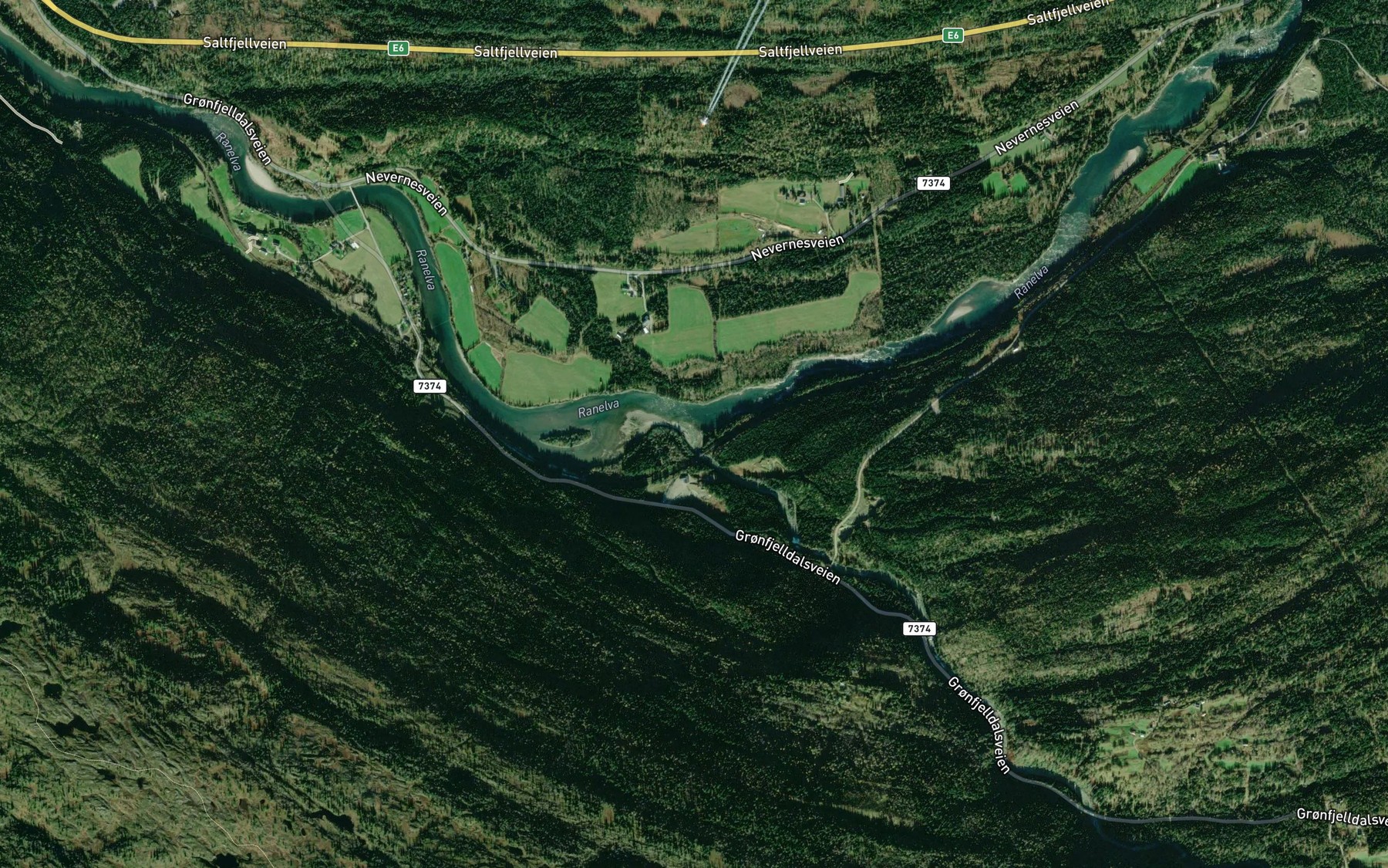 Satellite map of the Gronfjellaga
