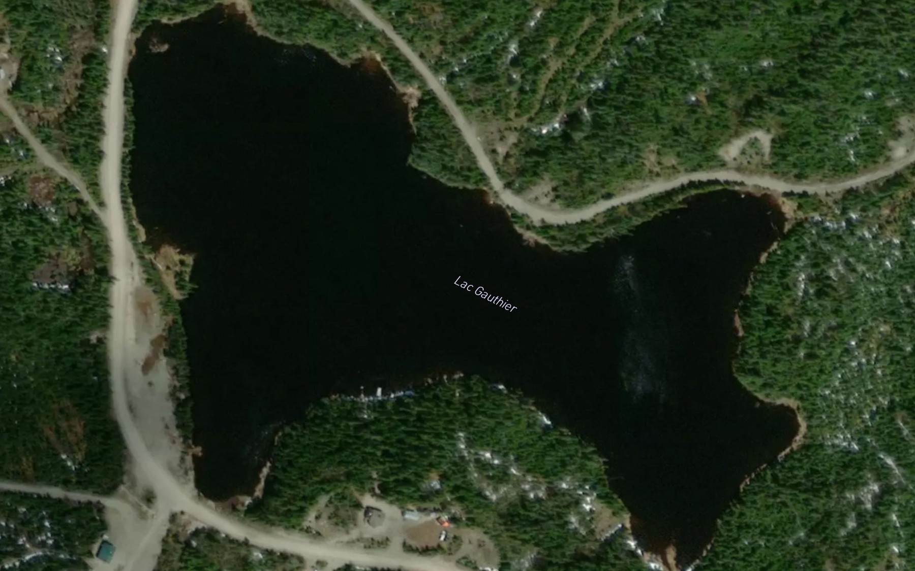 Satellite map of the Lac Gauthier
