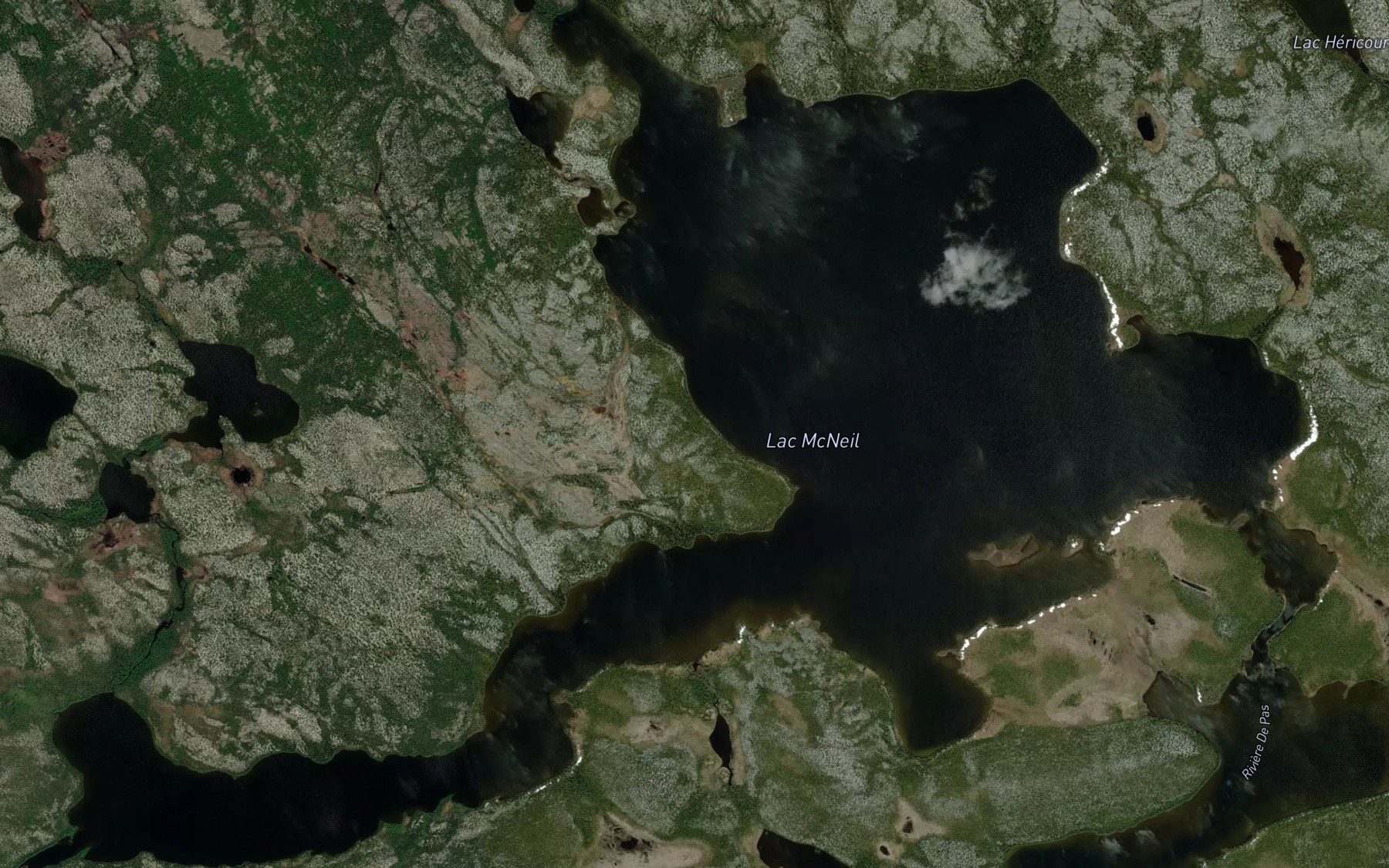 Satellite map of the Lac McNeil