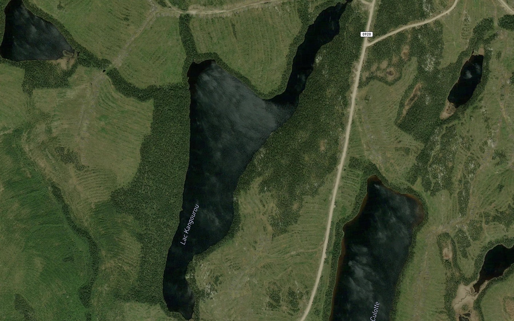 Satellite map of the Lac Kangourou