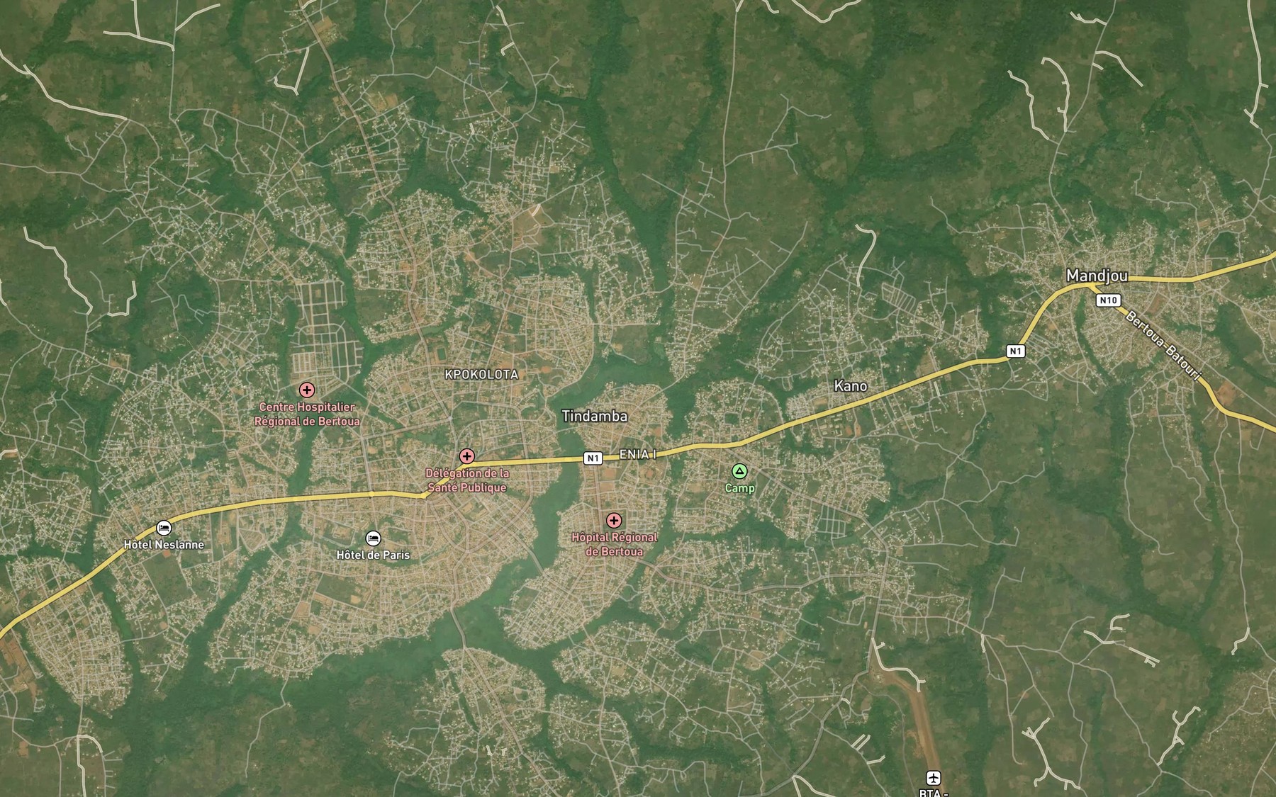 Satellite map of the Bodembe