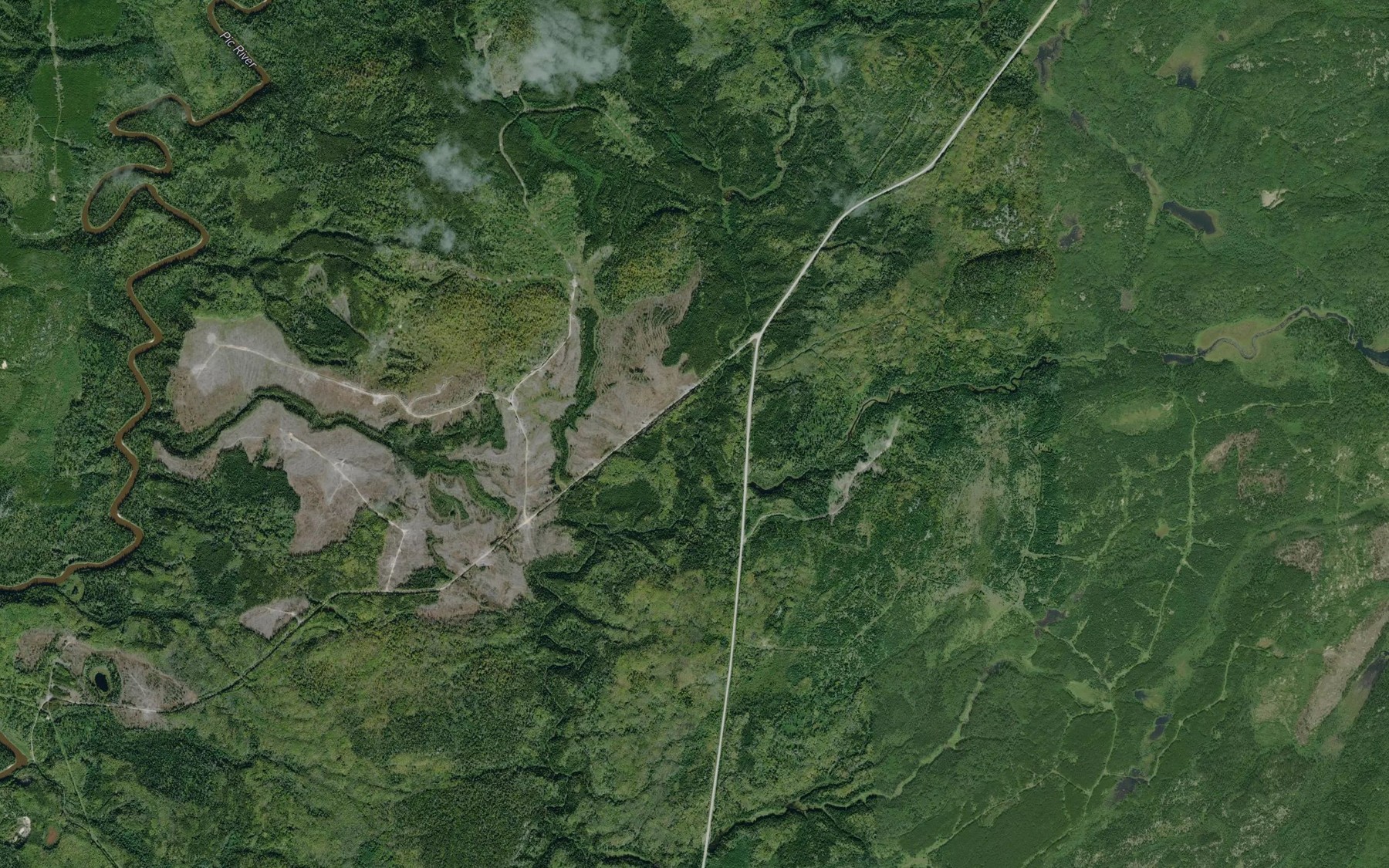 Satellite map of the Smoke Creek