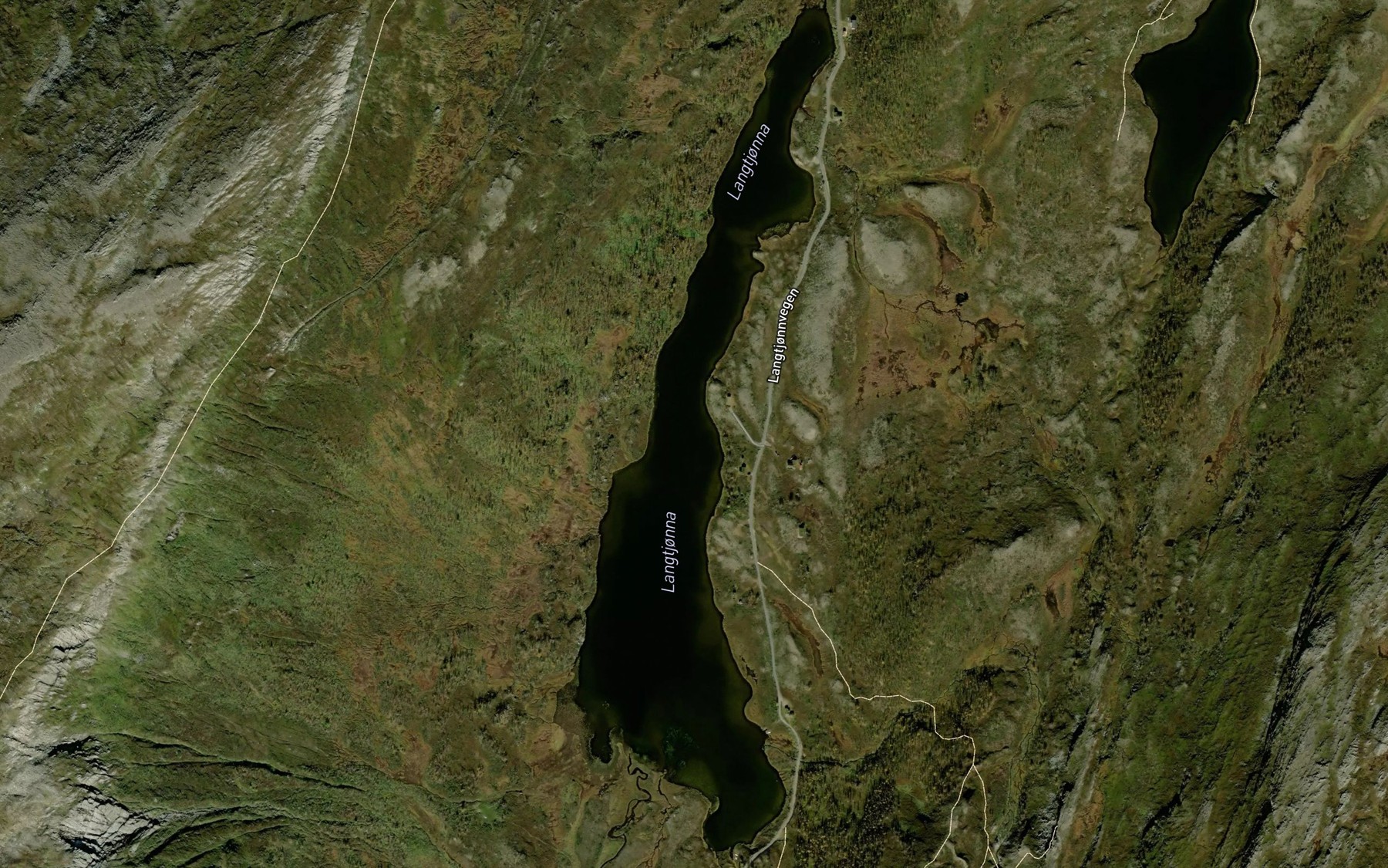 Satellite map of the Langtjorna