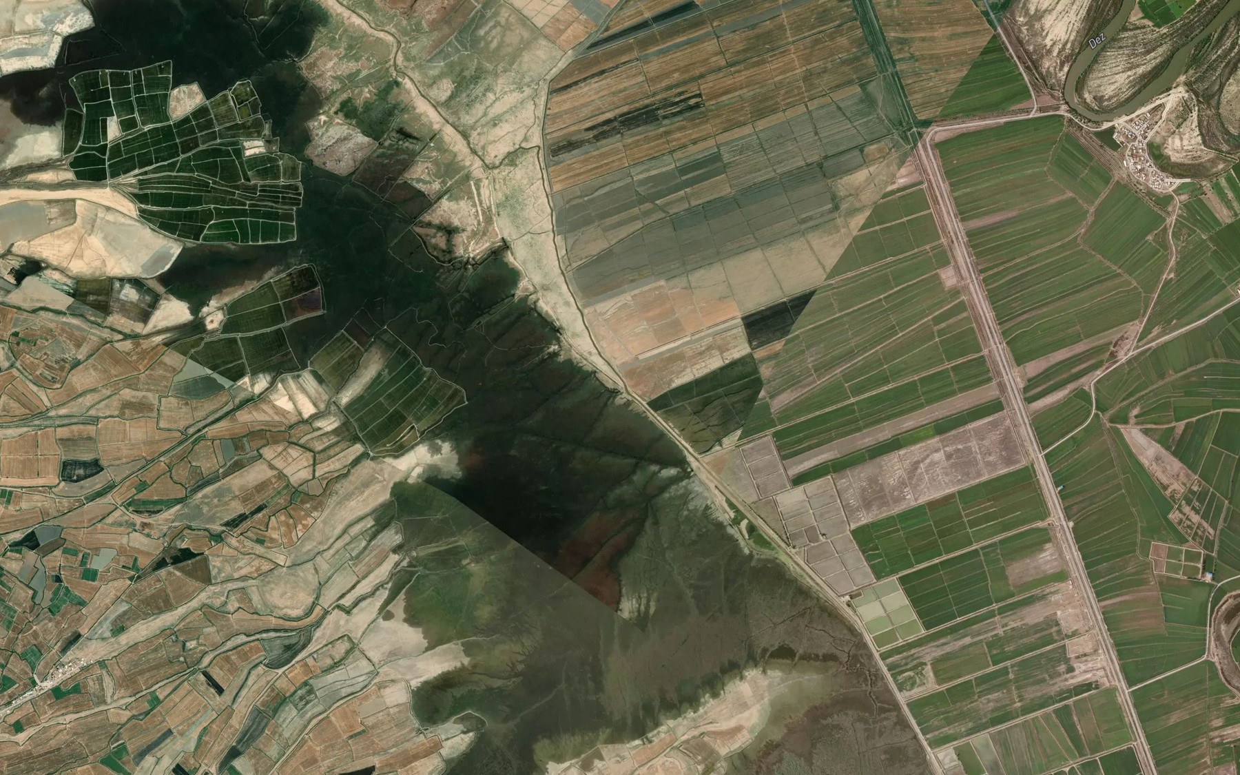 Satellite map of the Nahr-e Shavur