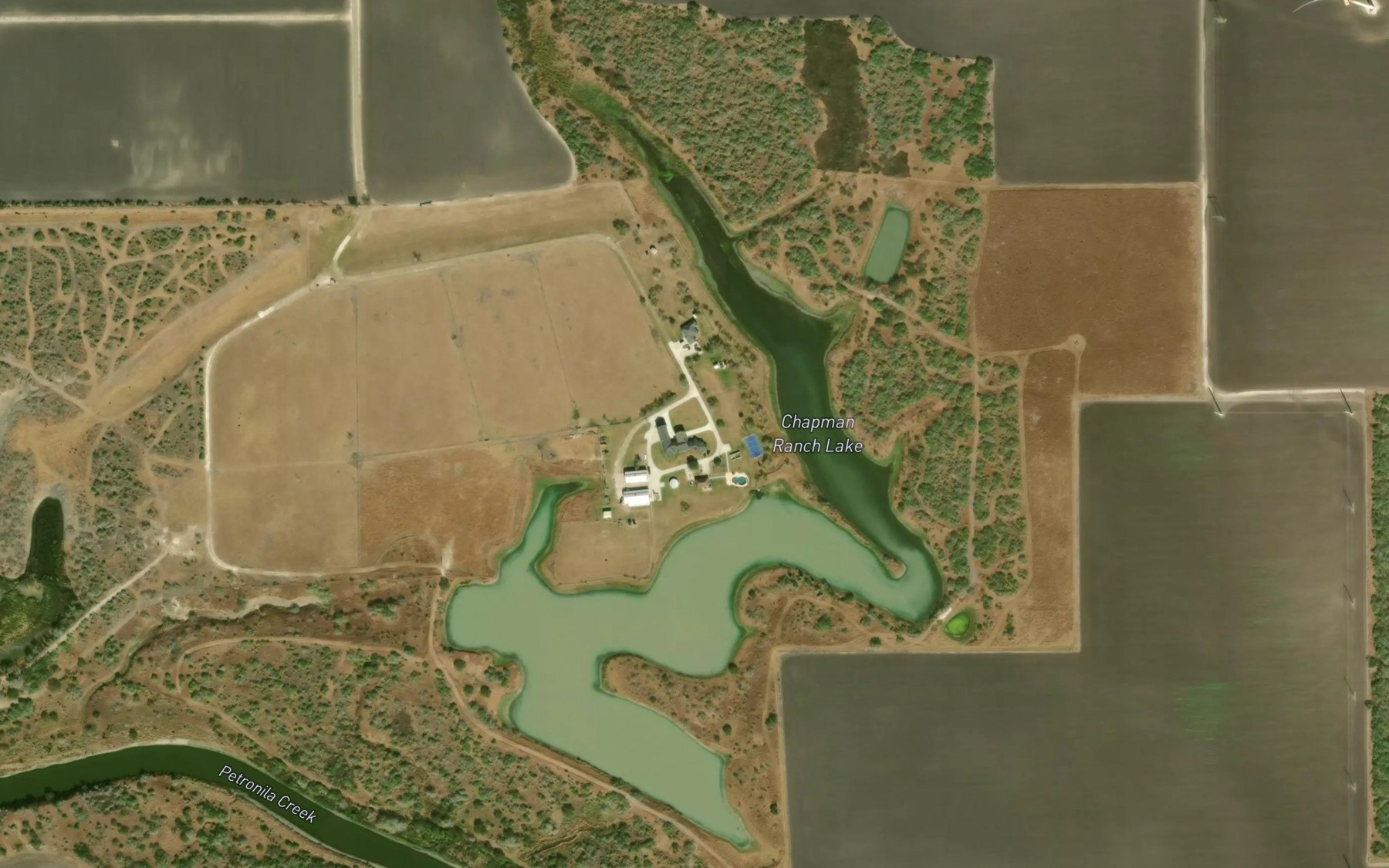 Satellite map of the Chapman Ranch Lake
