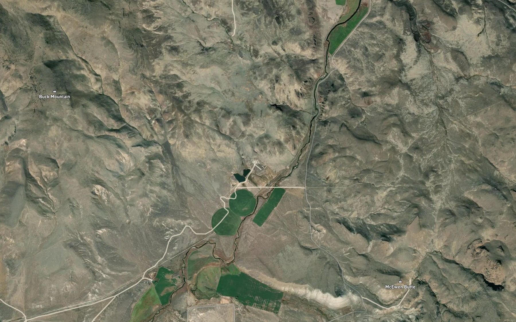 Satellite map of the Luce Hot Springs