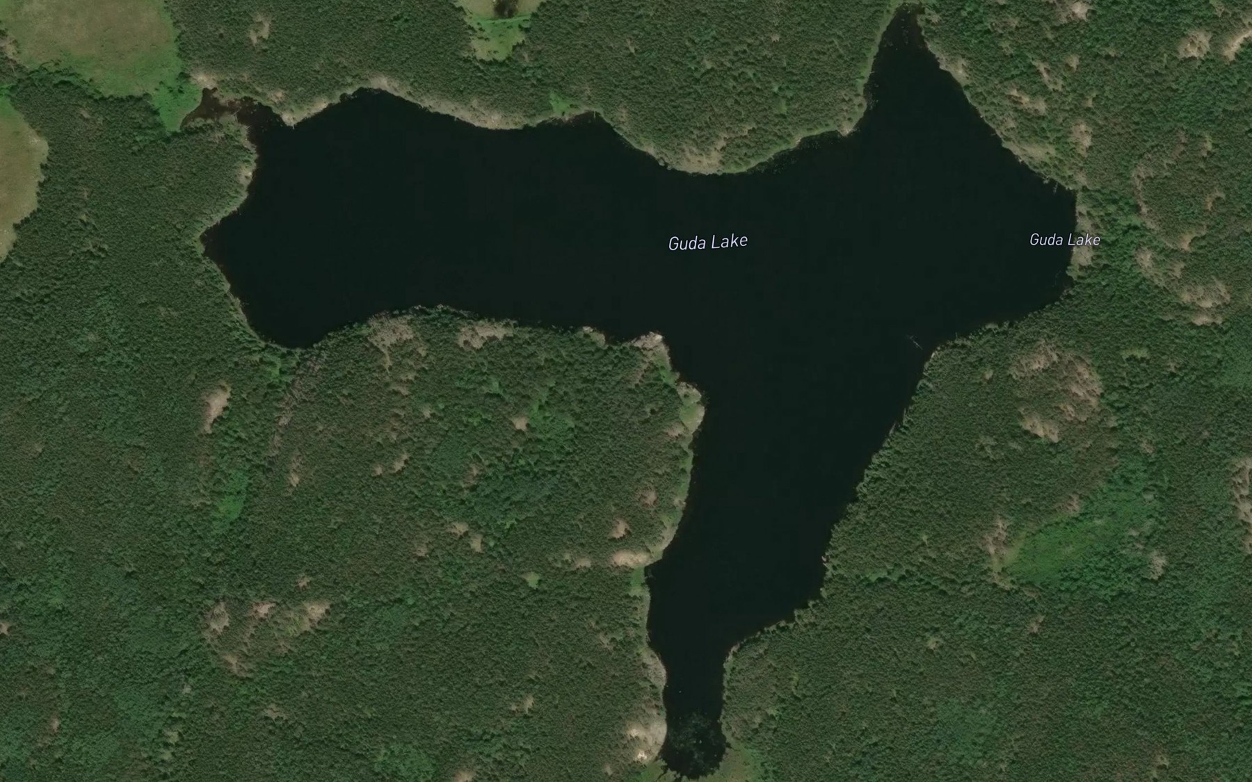 Satellite map of the Guda Lake