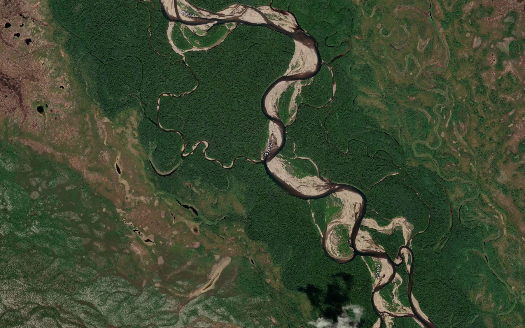 Satellite map of the Nerikan