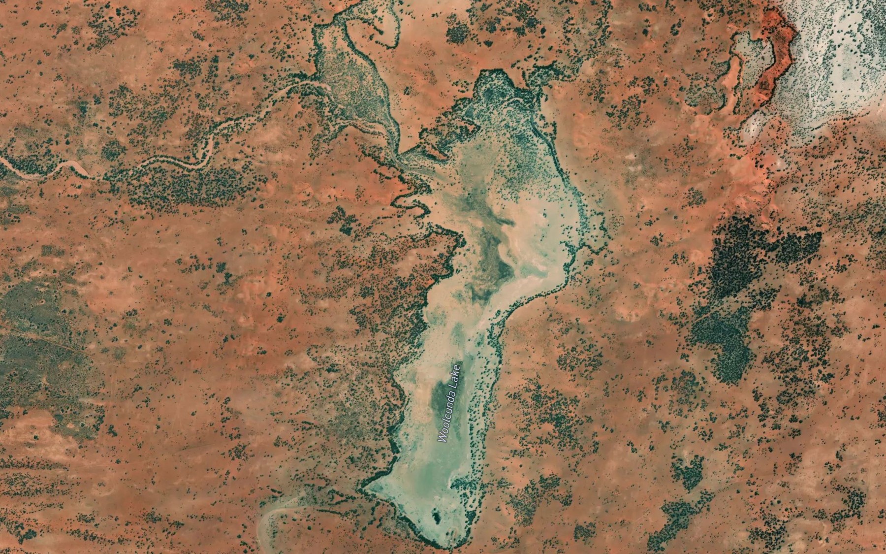 Satellite map of the Woolcunda Lake