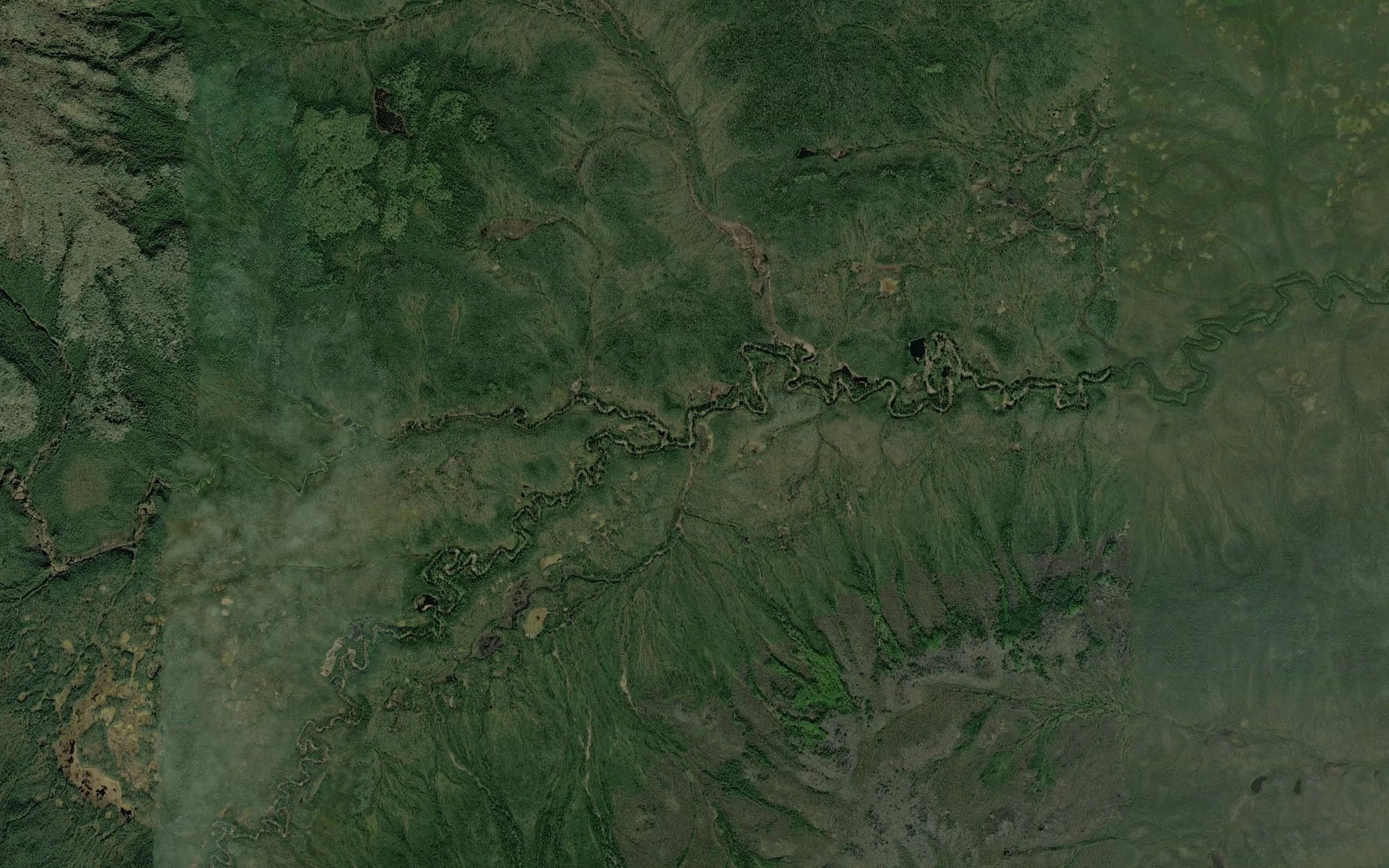 Satellite map of the Birch Creek