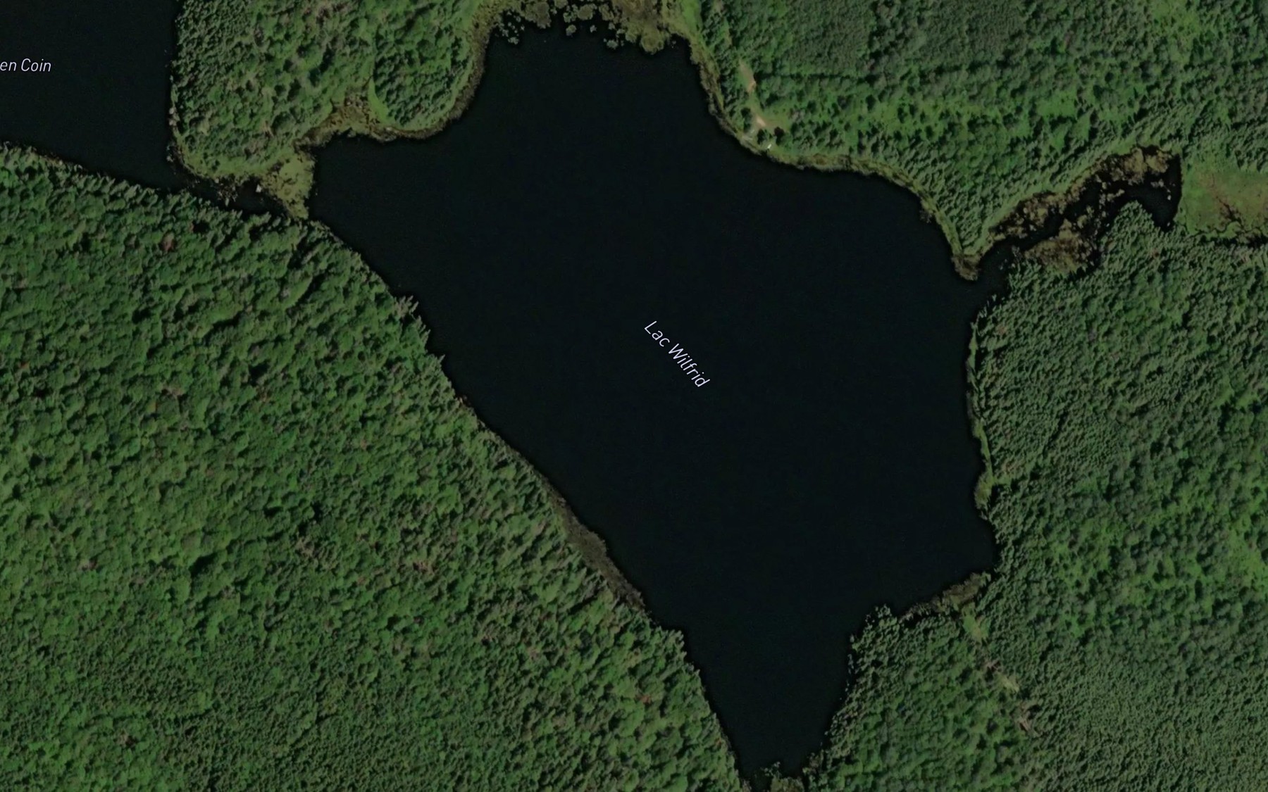 Satellite map of the Lac Wilfrid