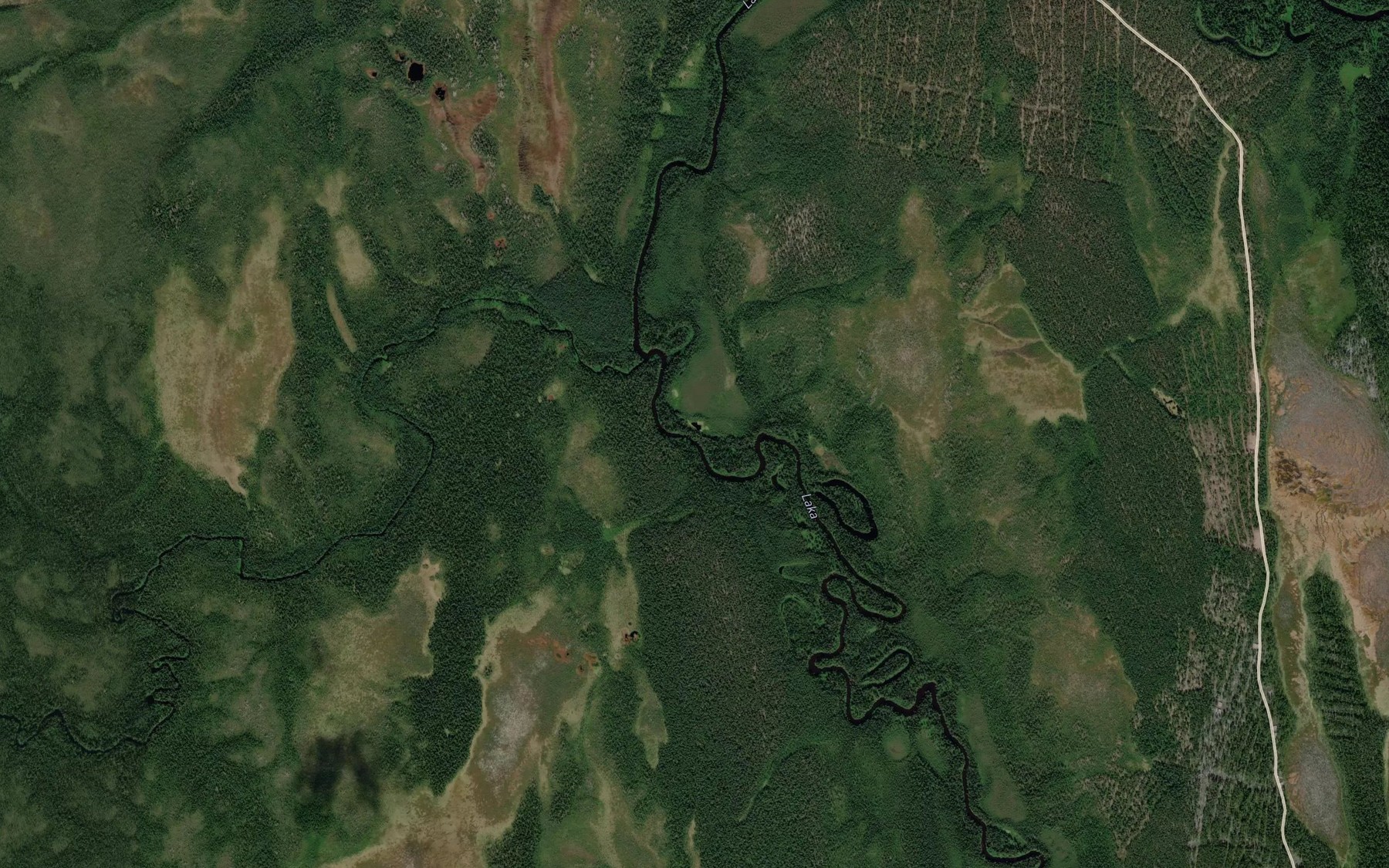 Satellite map of the Yerzen'ga