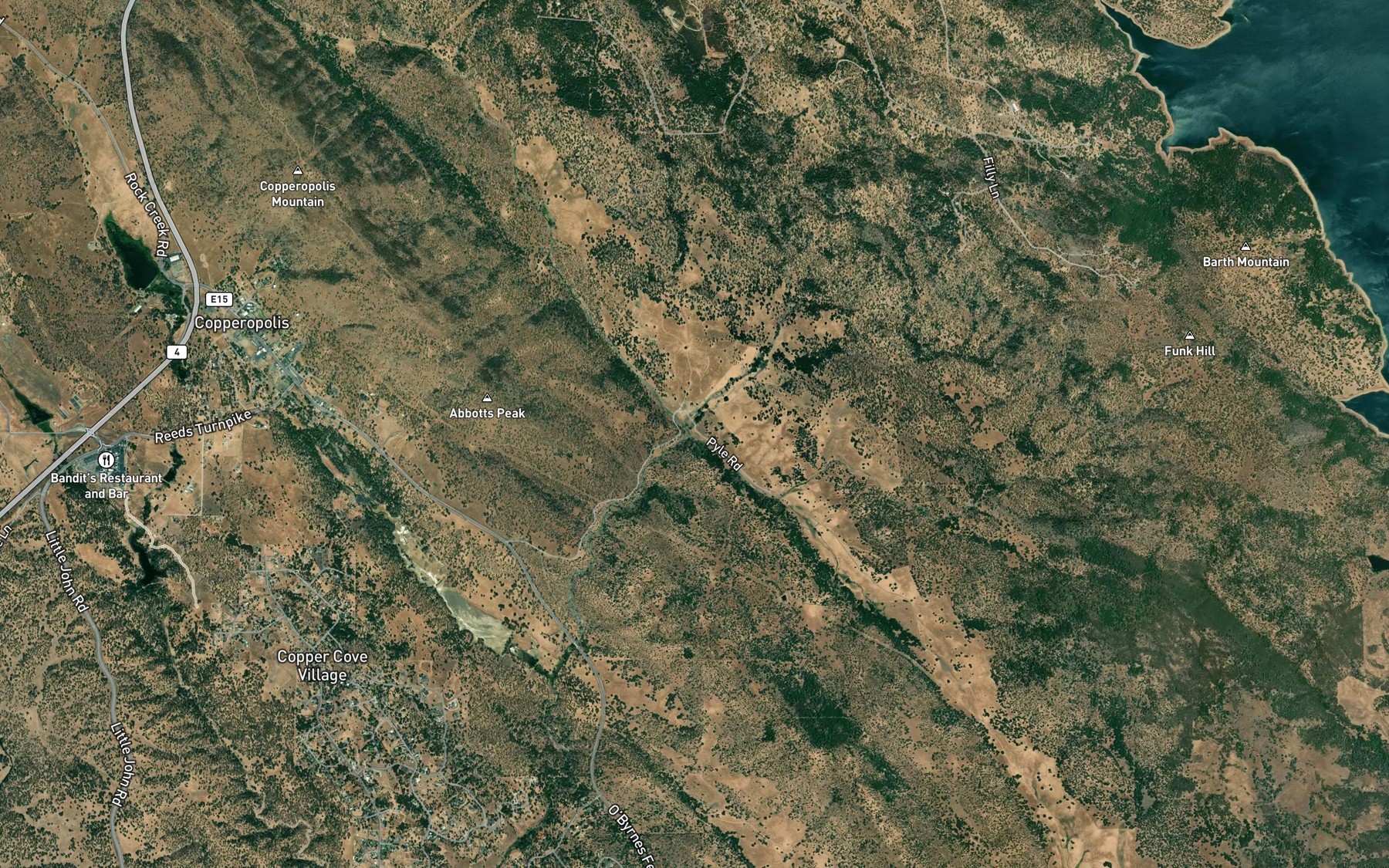 Satellite map of the Campbell Creek