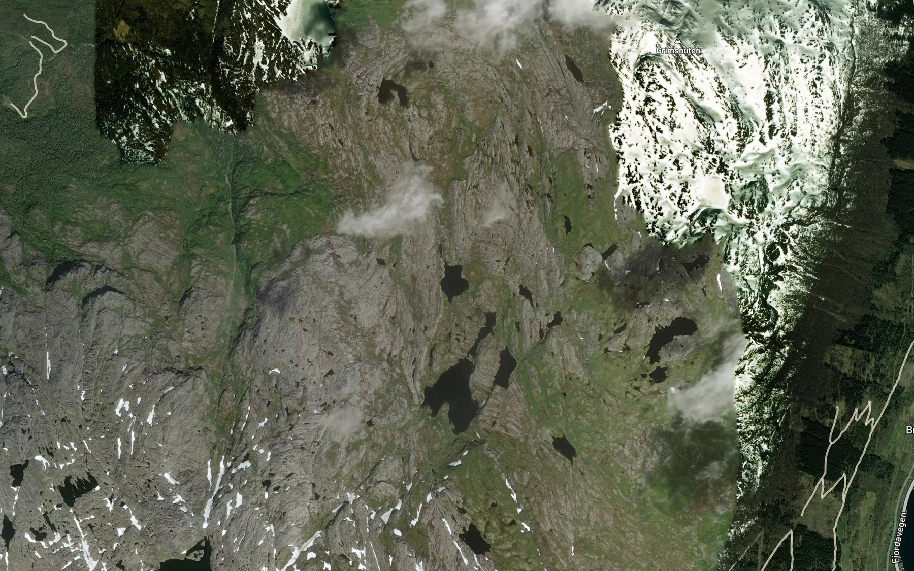 Satellite map of the Vassdalsvatnet,nedre