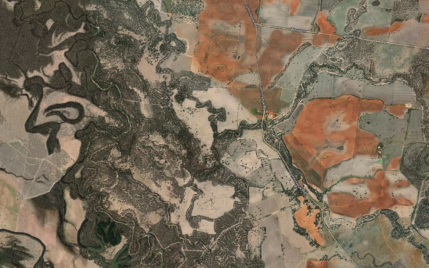 Satellite map of the Cunninyeuk Creek