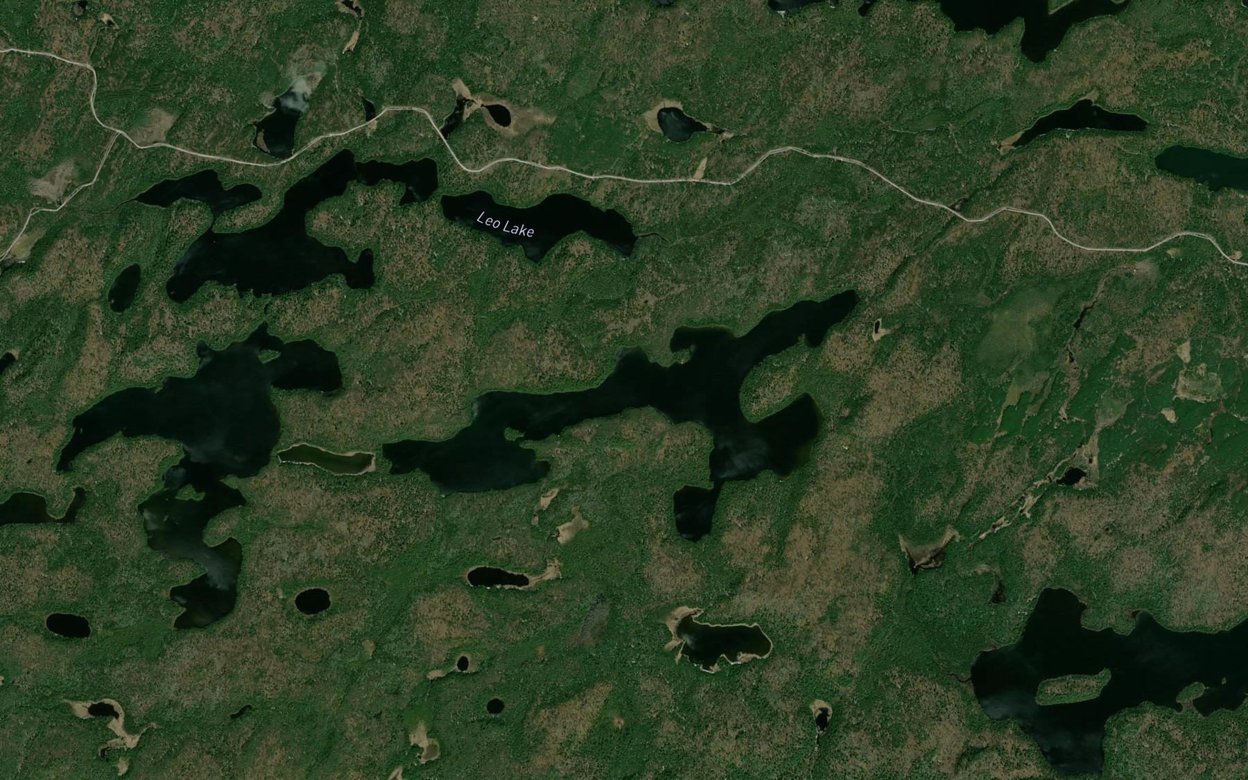 Satellite map of the Hematite Lake