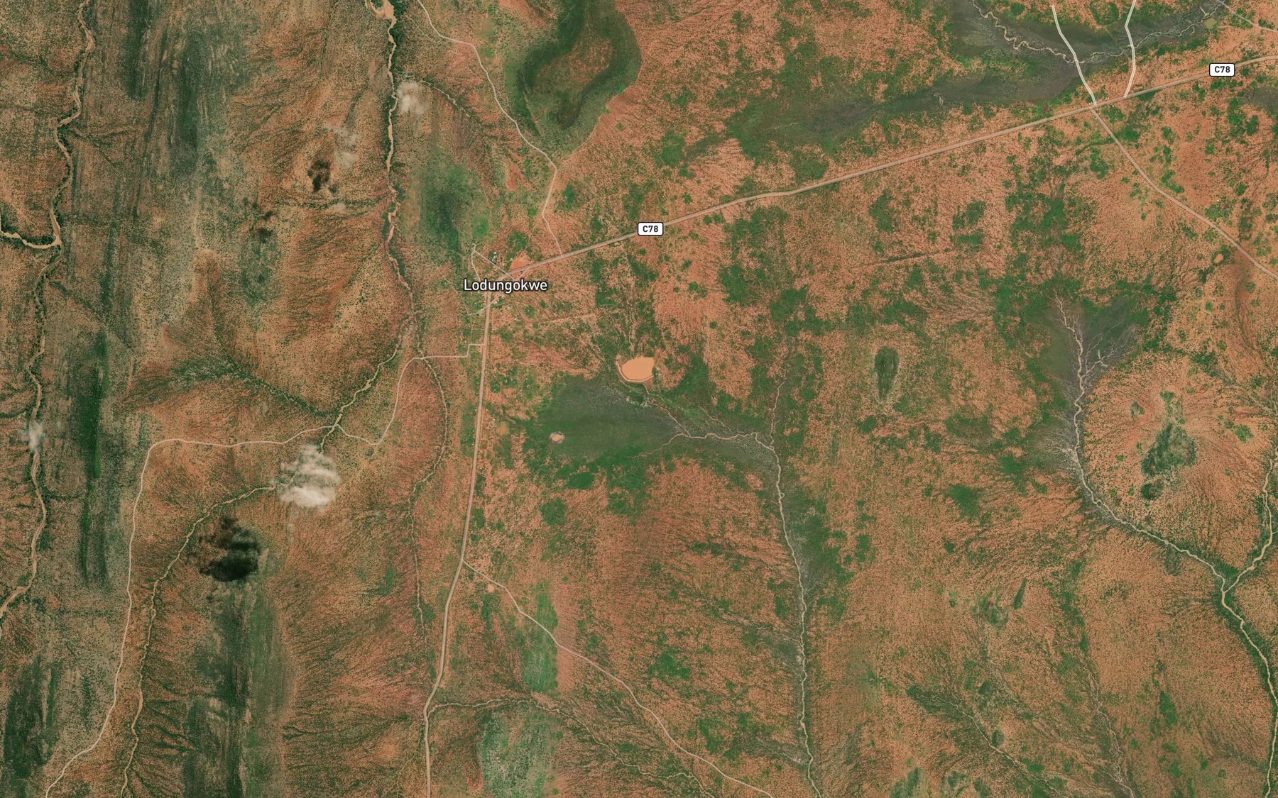Satellite map of the Ngorok Dam