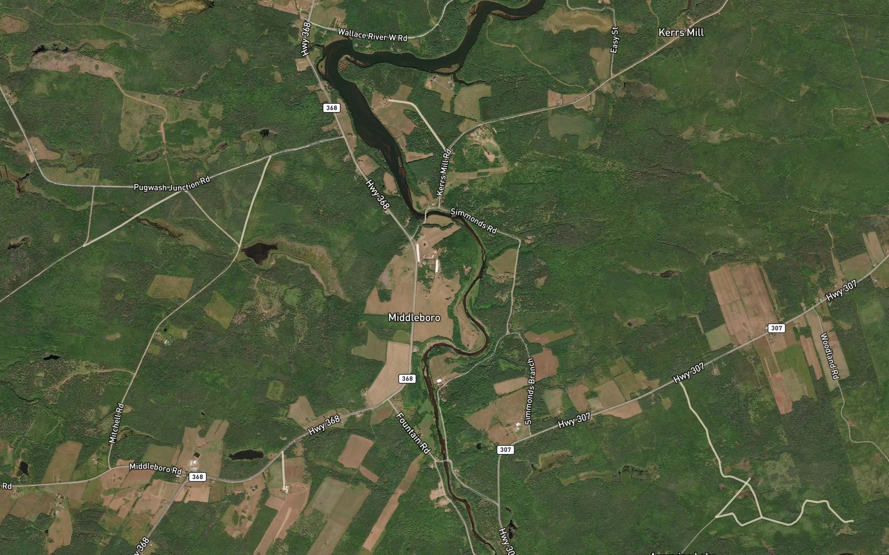 Satellite map of the Kerrs Bridge Pool