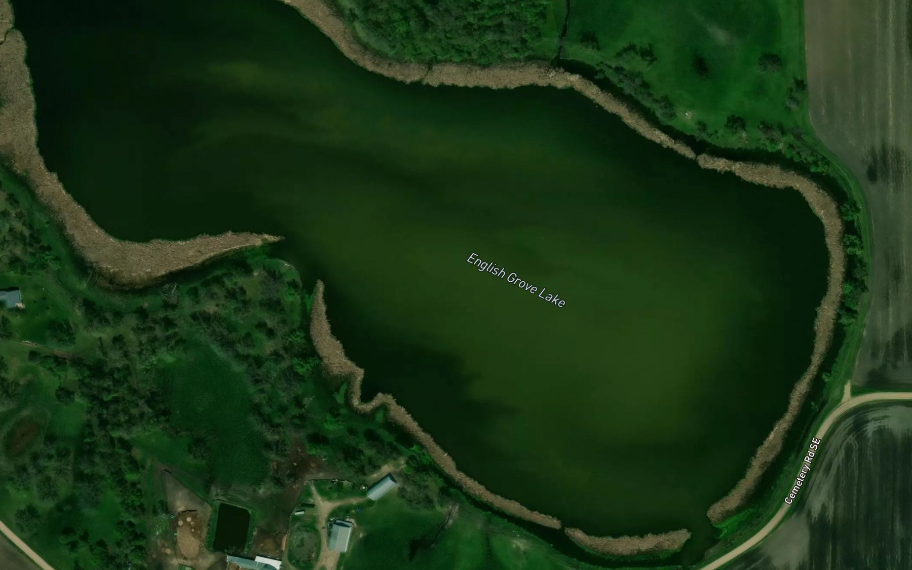 Satellite map of the English Grove Lake