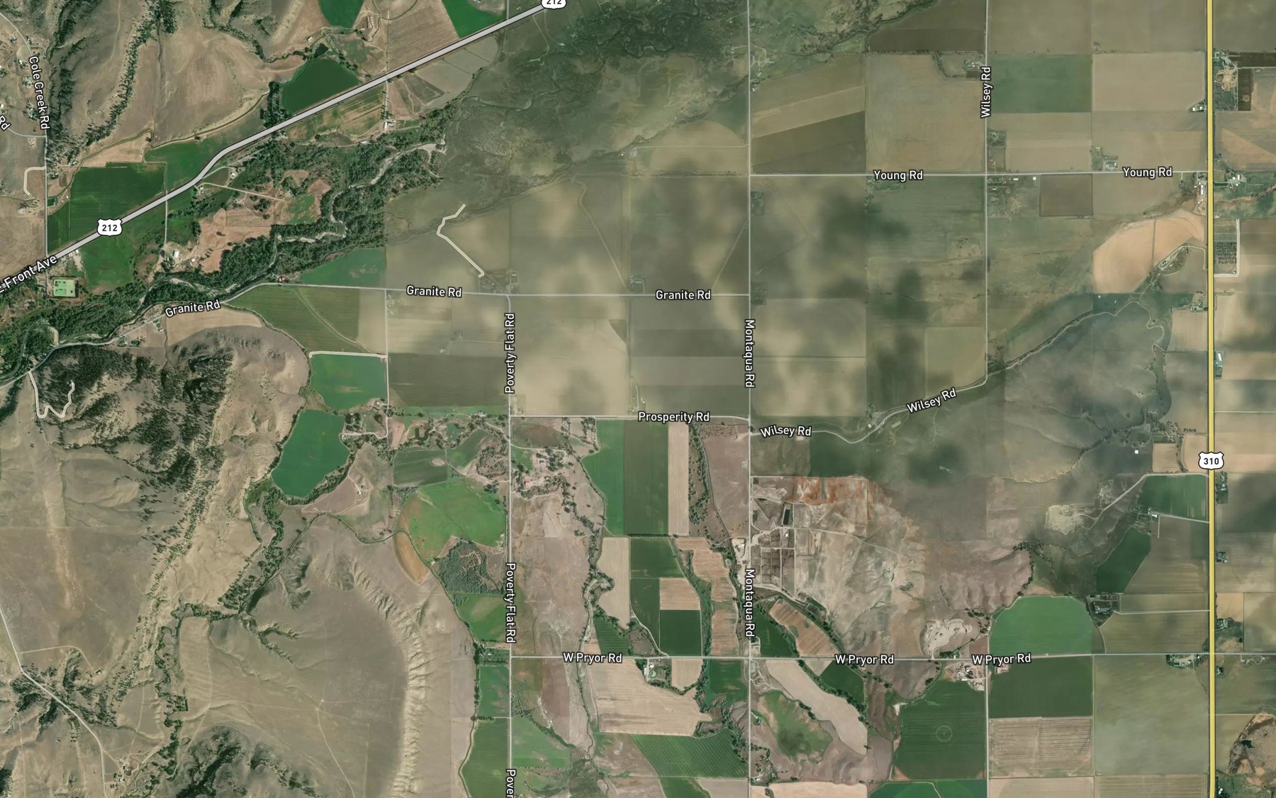 Satellite map of the Granite Ditch