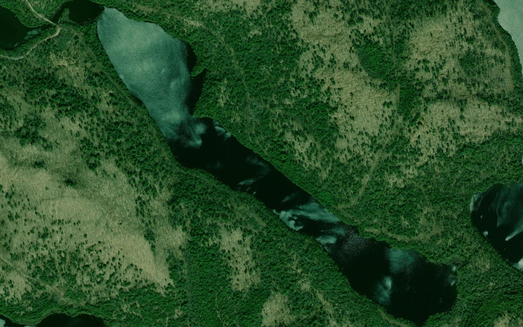 Satellite map of the Petit lac des Bouleaux