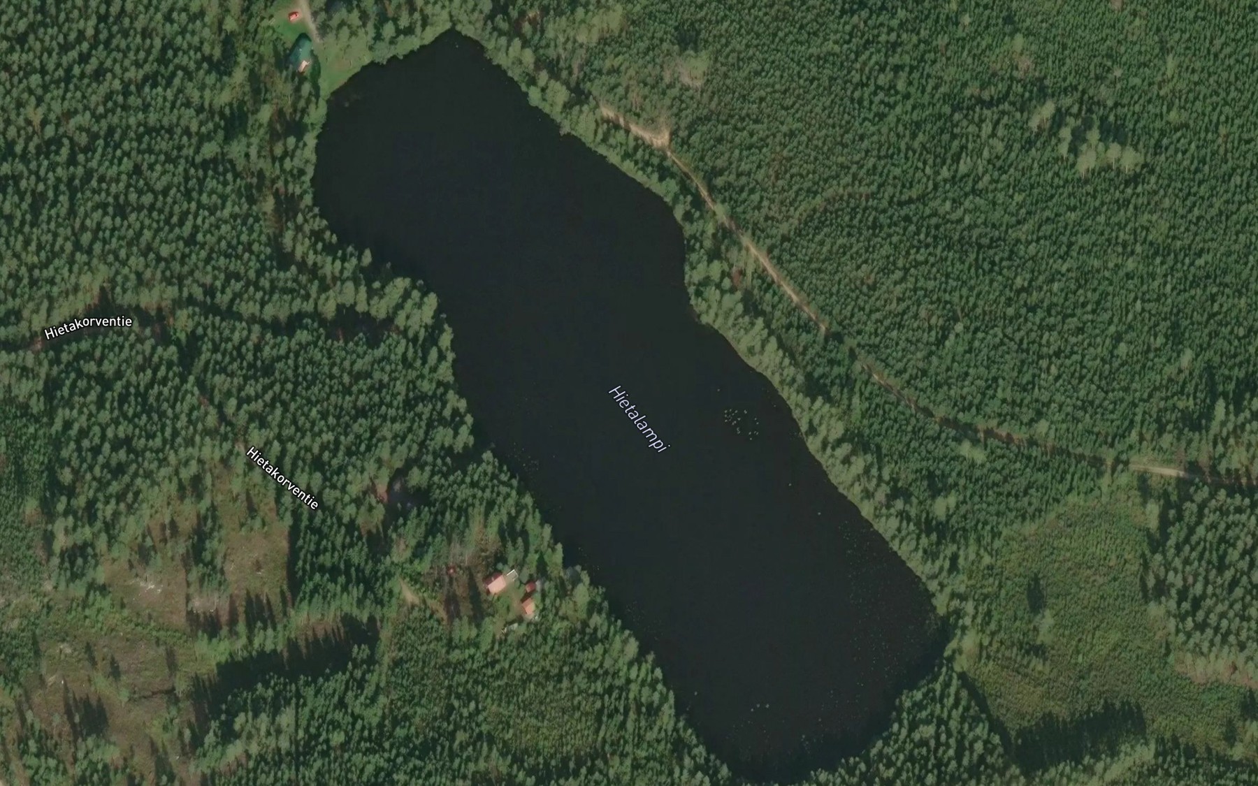 Satellite map of the Hietalampi