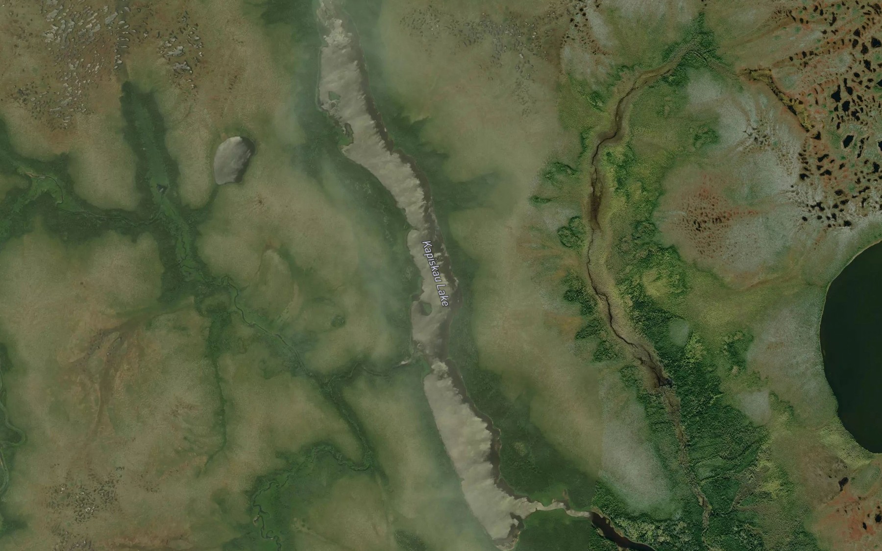 Satellite map of the Kapiskau Lake