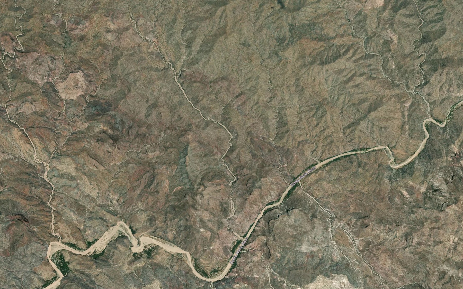 Satellite map of the Burro Spring
