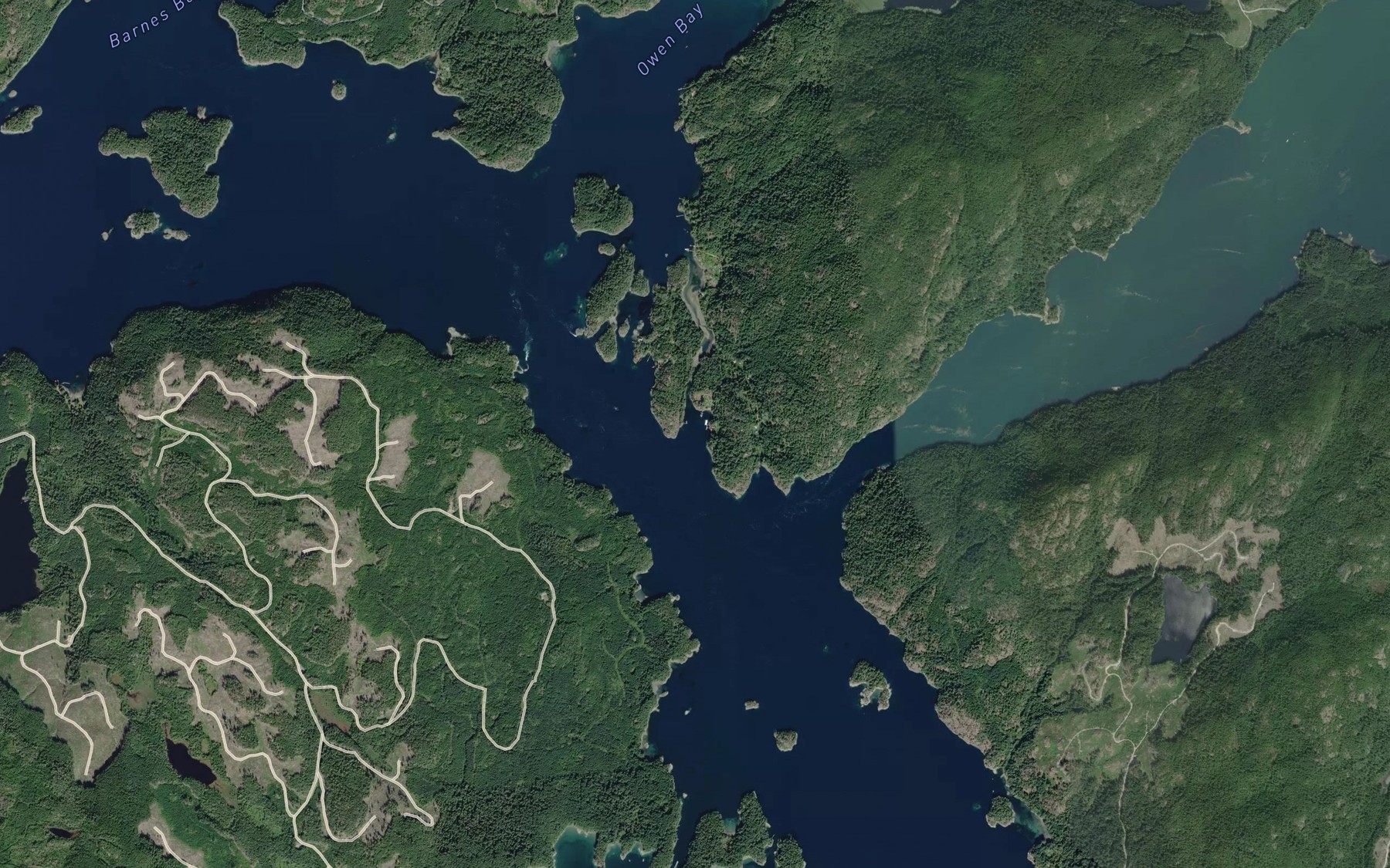 Satellite map of the Diamond Bay