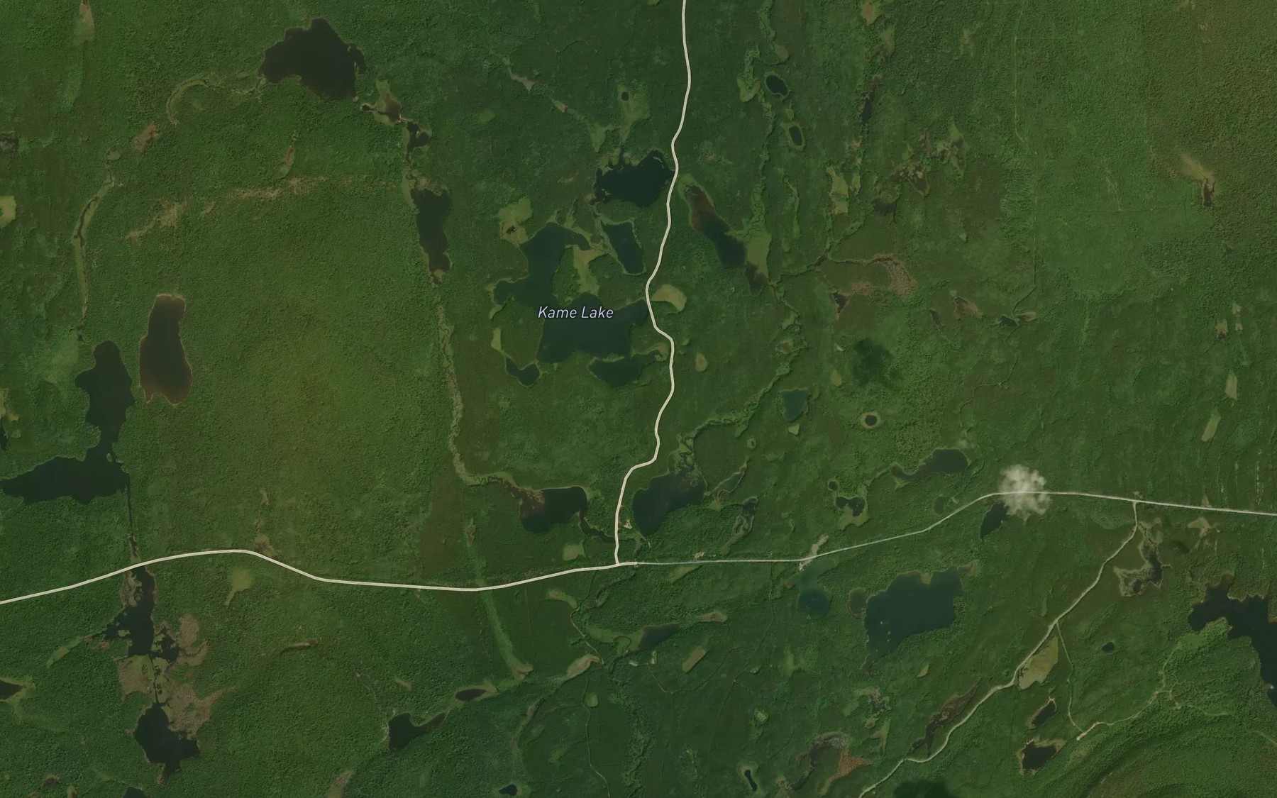 Satellite map of the Elizabeth Creek