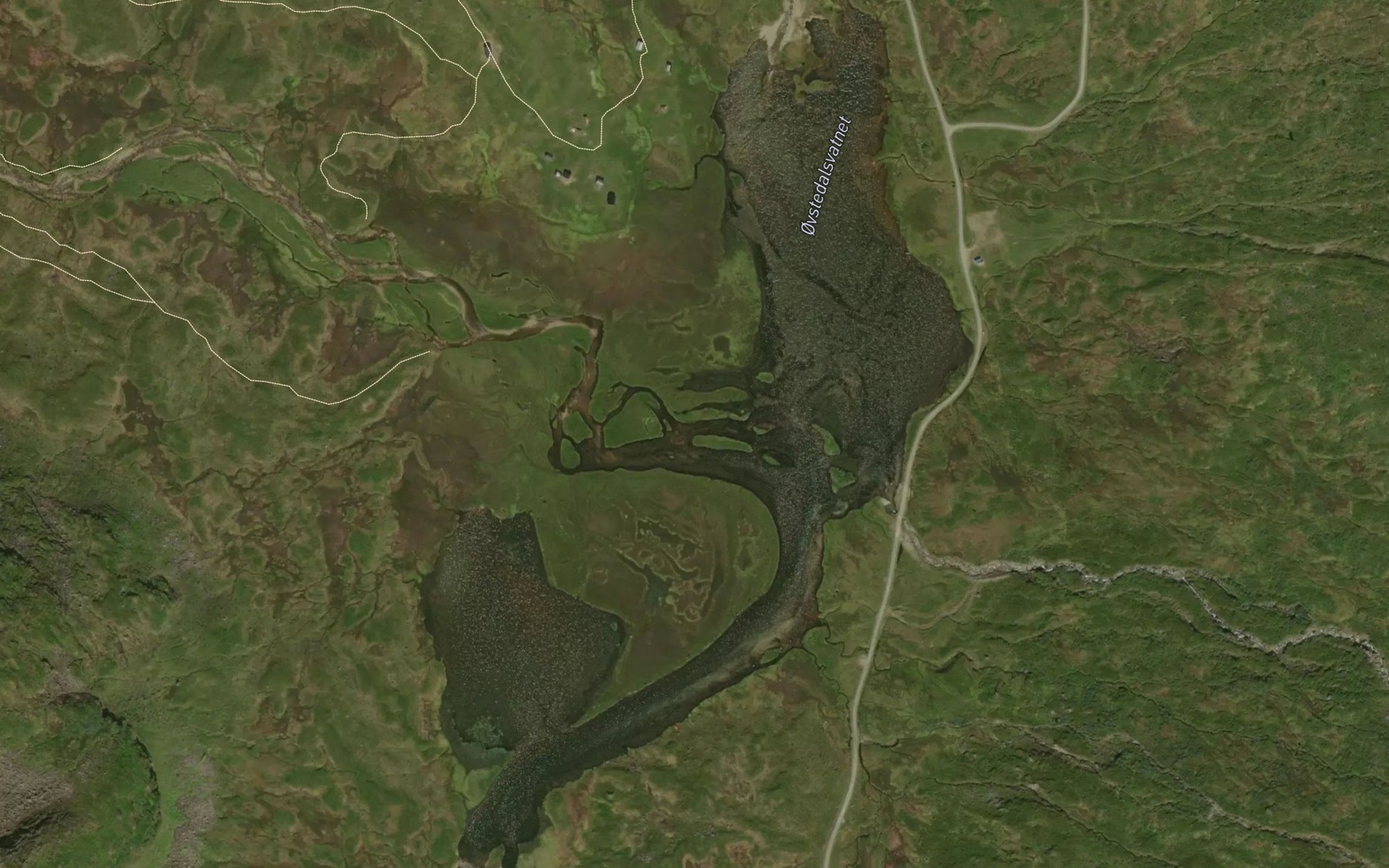 Satellite map of the Ovstedalsvatnet